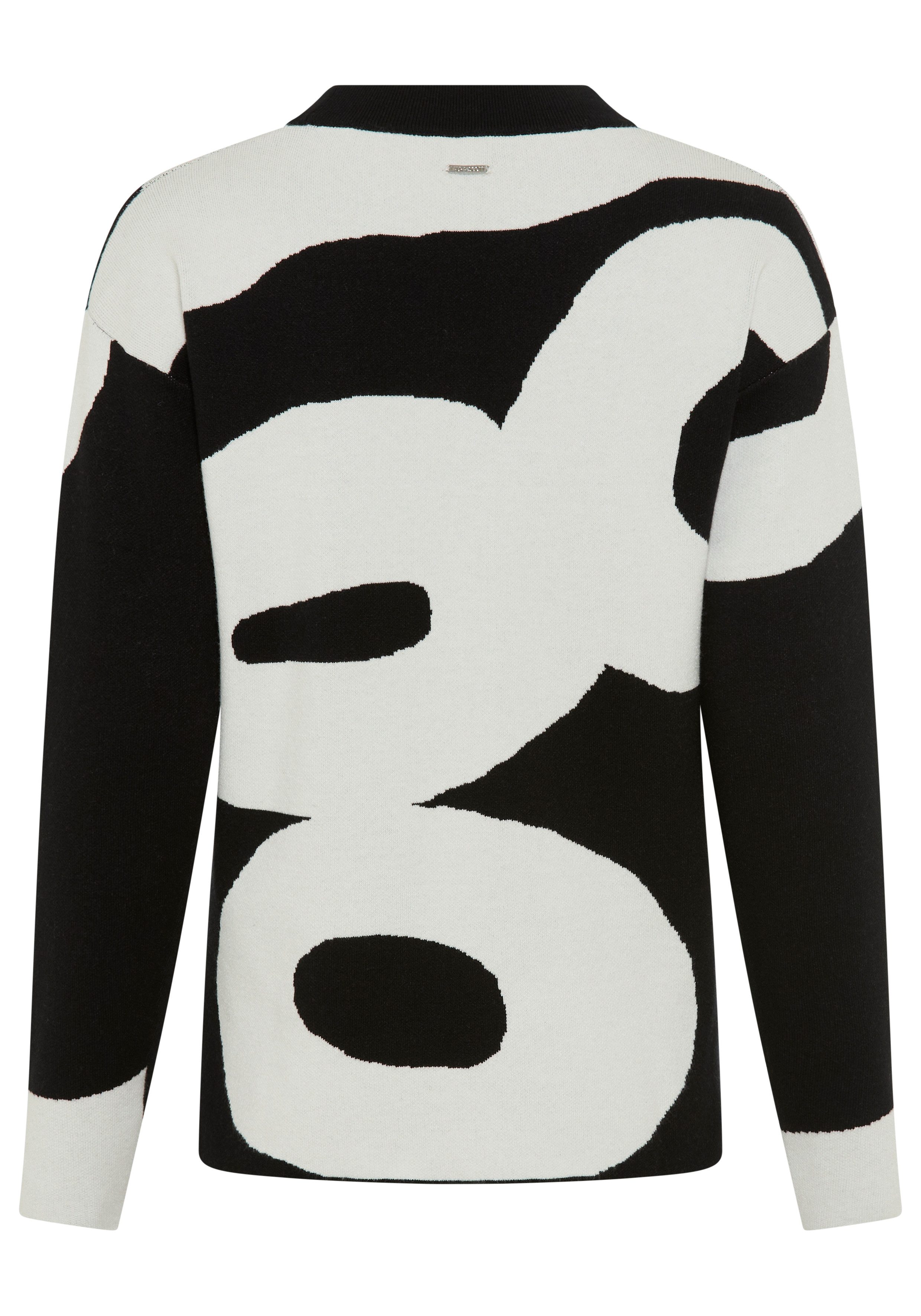 Laura Scott Jacquardtrui zacht winterbreisel met patroon en strikbanden - nieuwe collectie