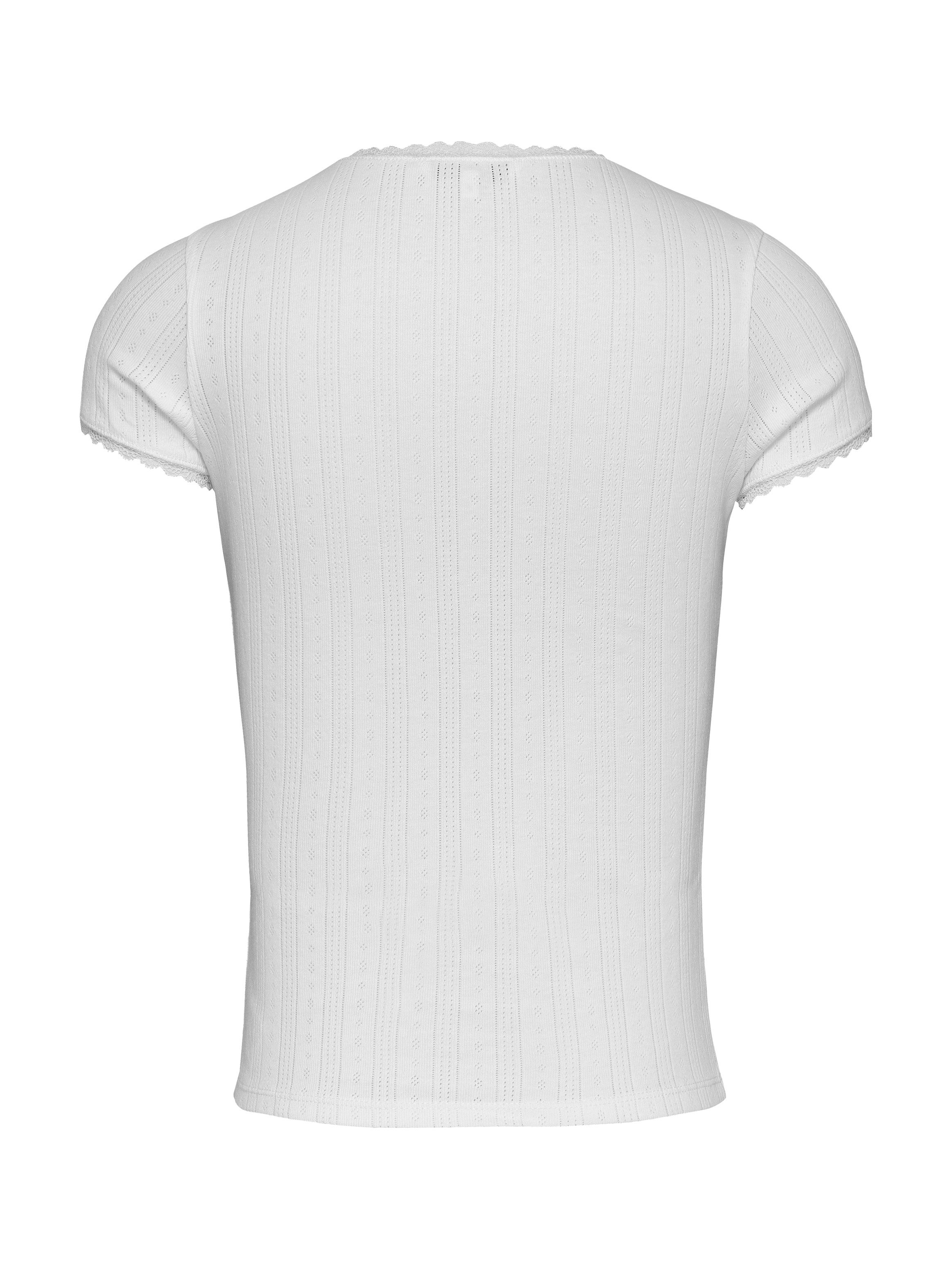 TOMMY JEANS T-shirt TJW SLIM POINTELLE RIB TEE