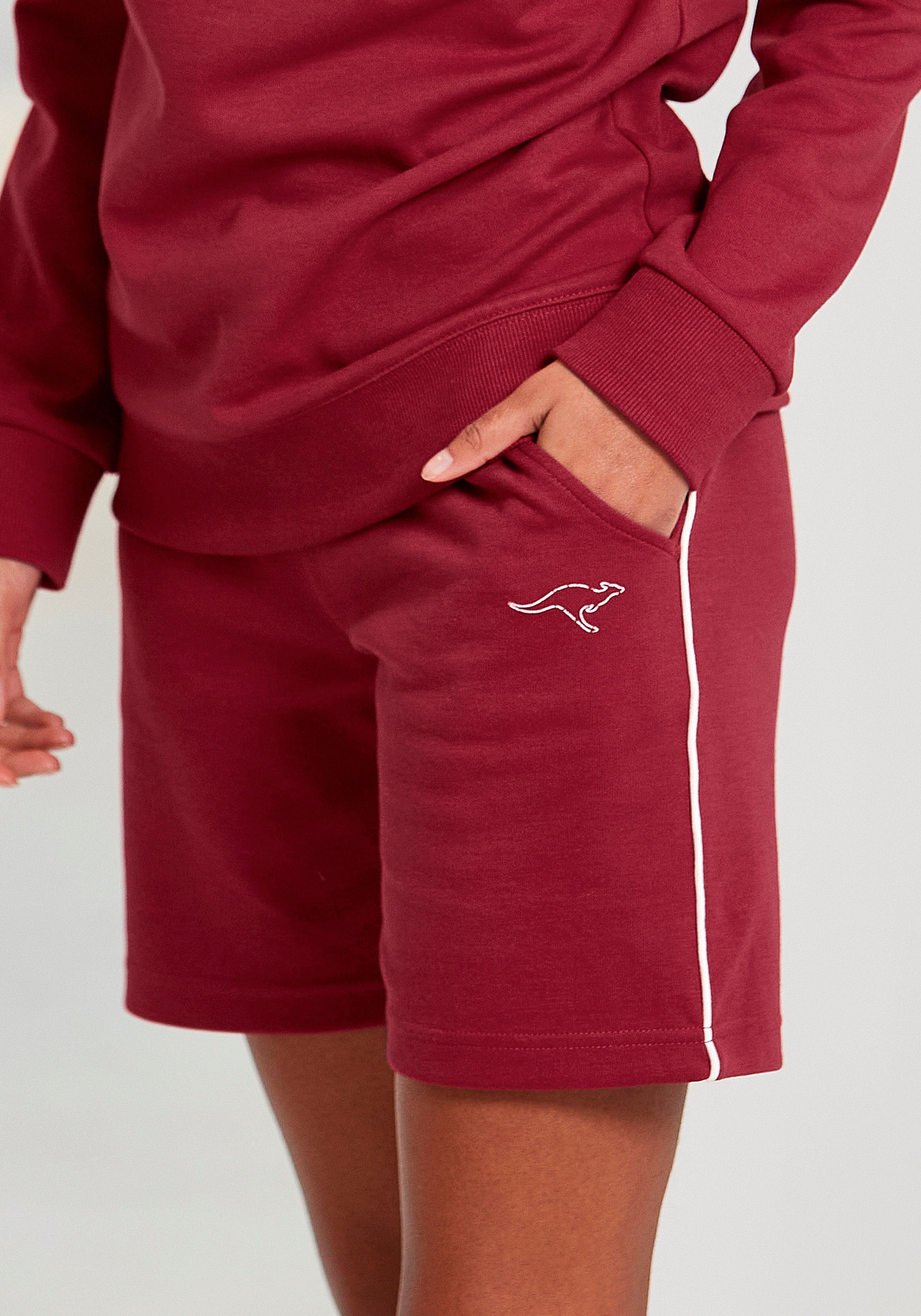 KangaROOS Bermuda met smalle piping opzij dames shorts & bermuda's maat 52/54 rood