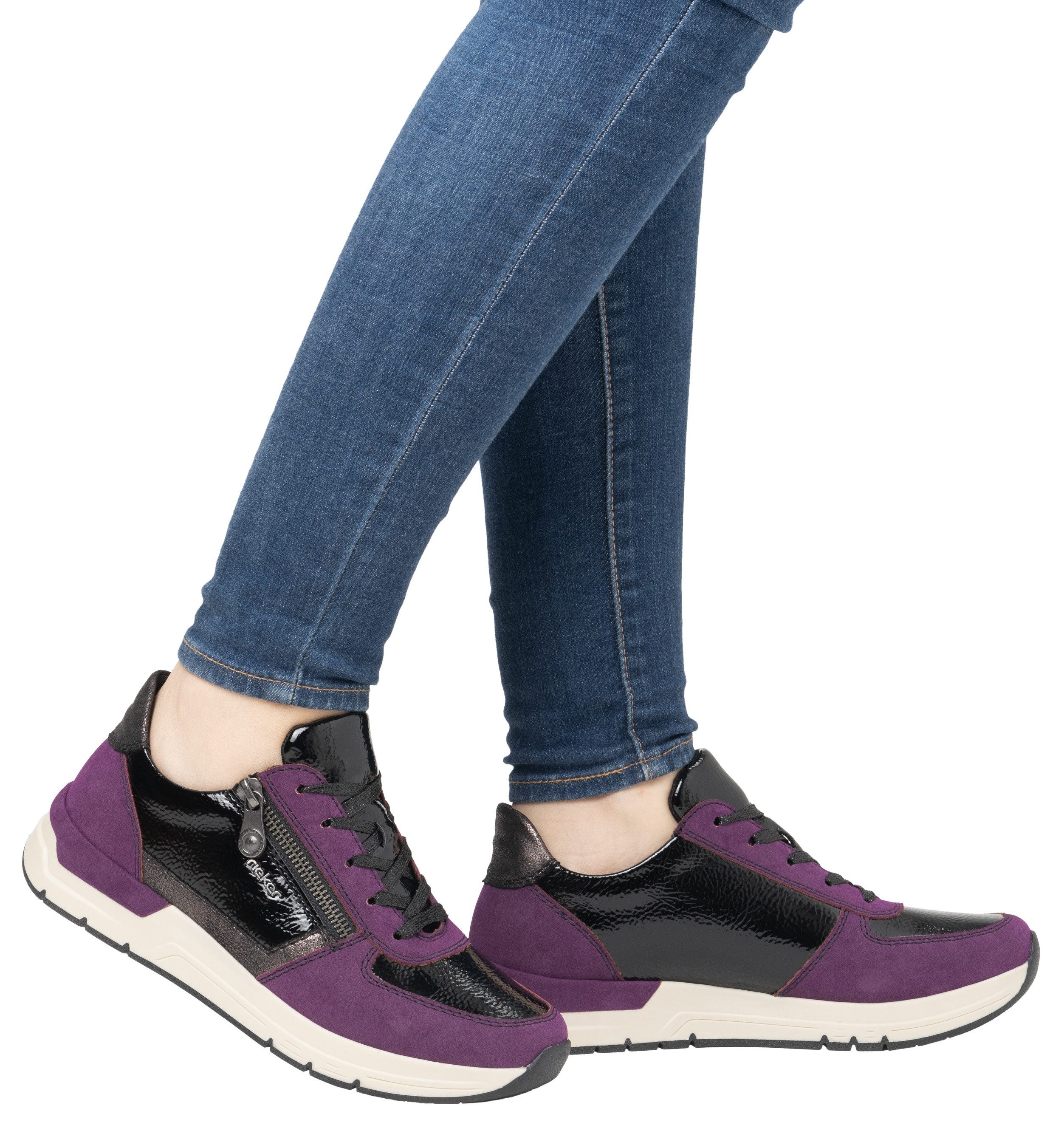 Rieker Sneakers veterschoenen, lage schoen, vrijetijdsschoen in modieus ontwerp