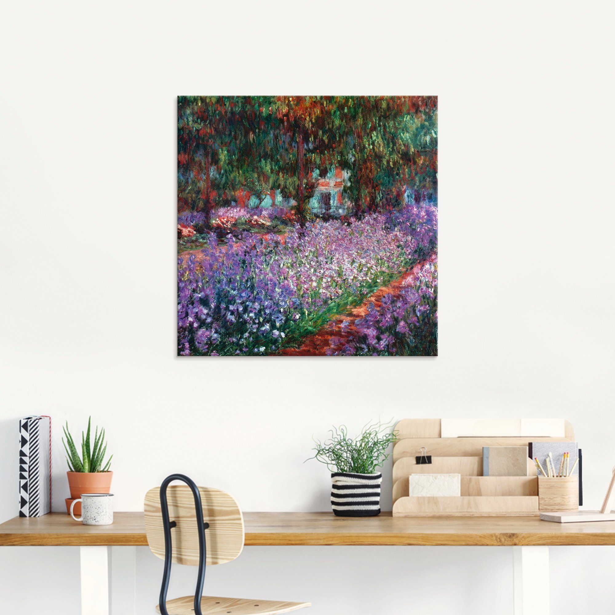 Artland Print op glas De tuin van de kunstenaar bij Giverny