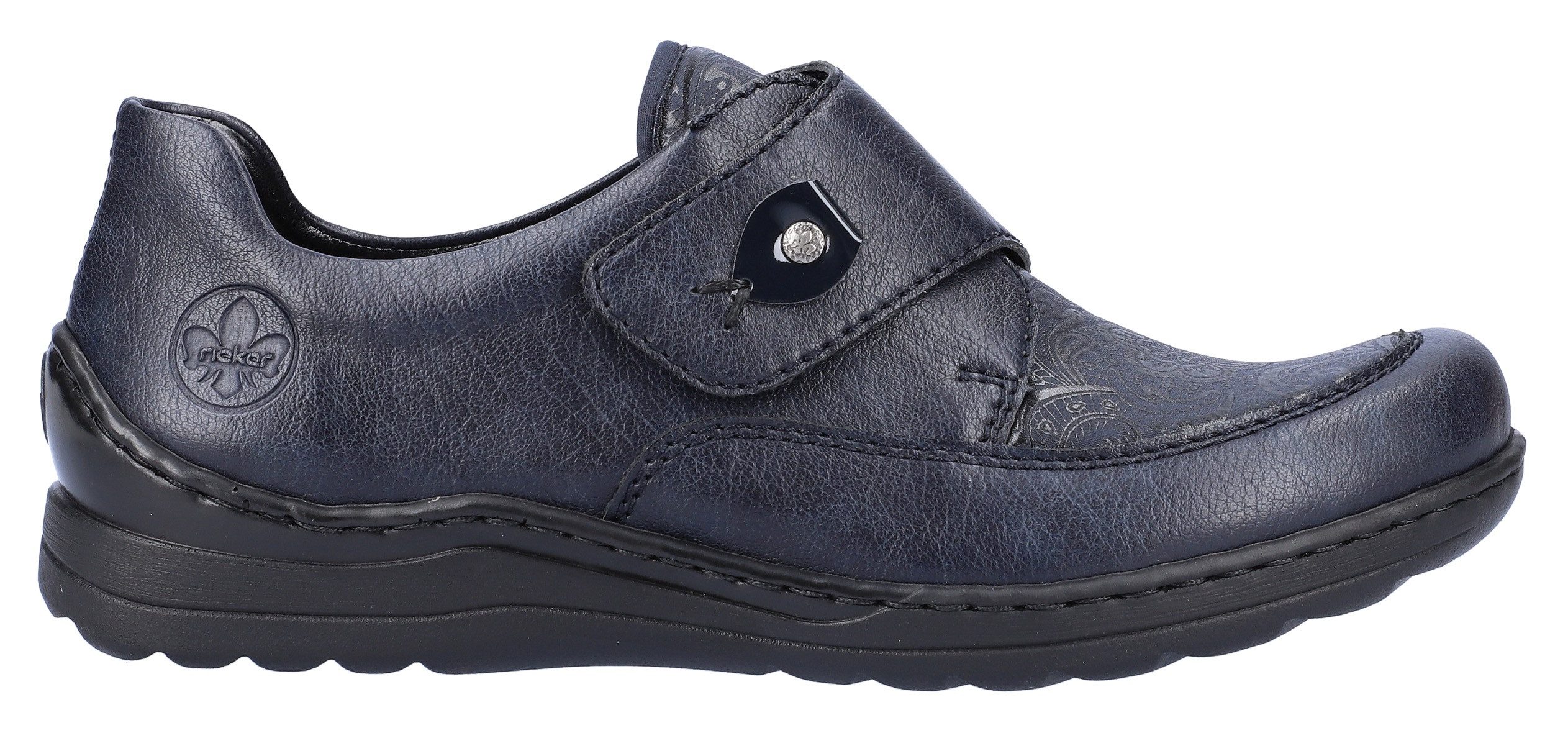 Rieker Klittenbandschoenen met subtiel paisley-patroon