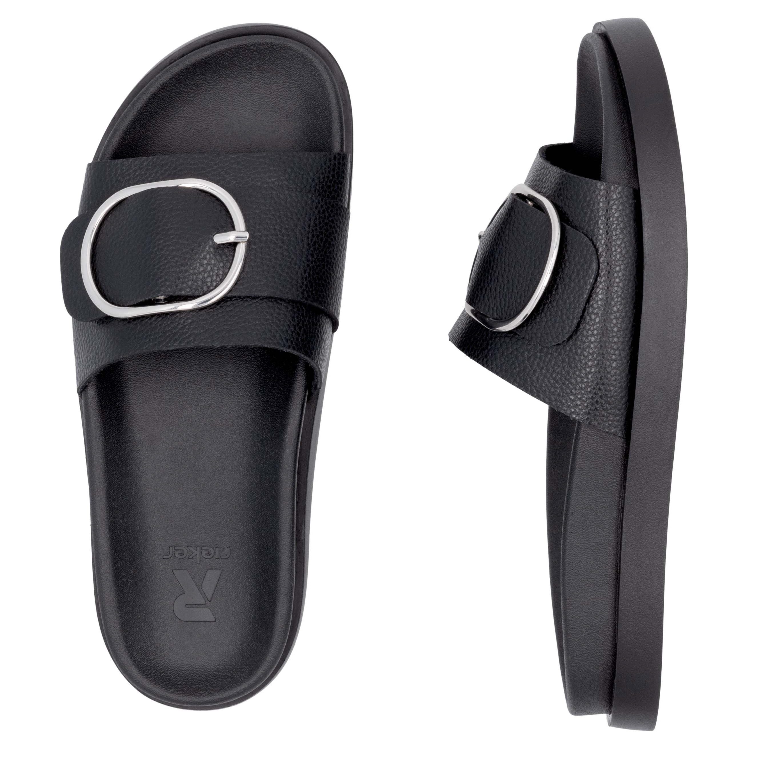 RIEKER Sport Slippers Zomerschoen, strandschoen, vakantieschoen, huisschoen met decoratieve sluiting