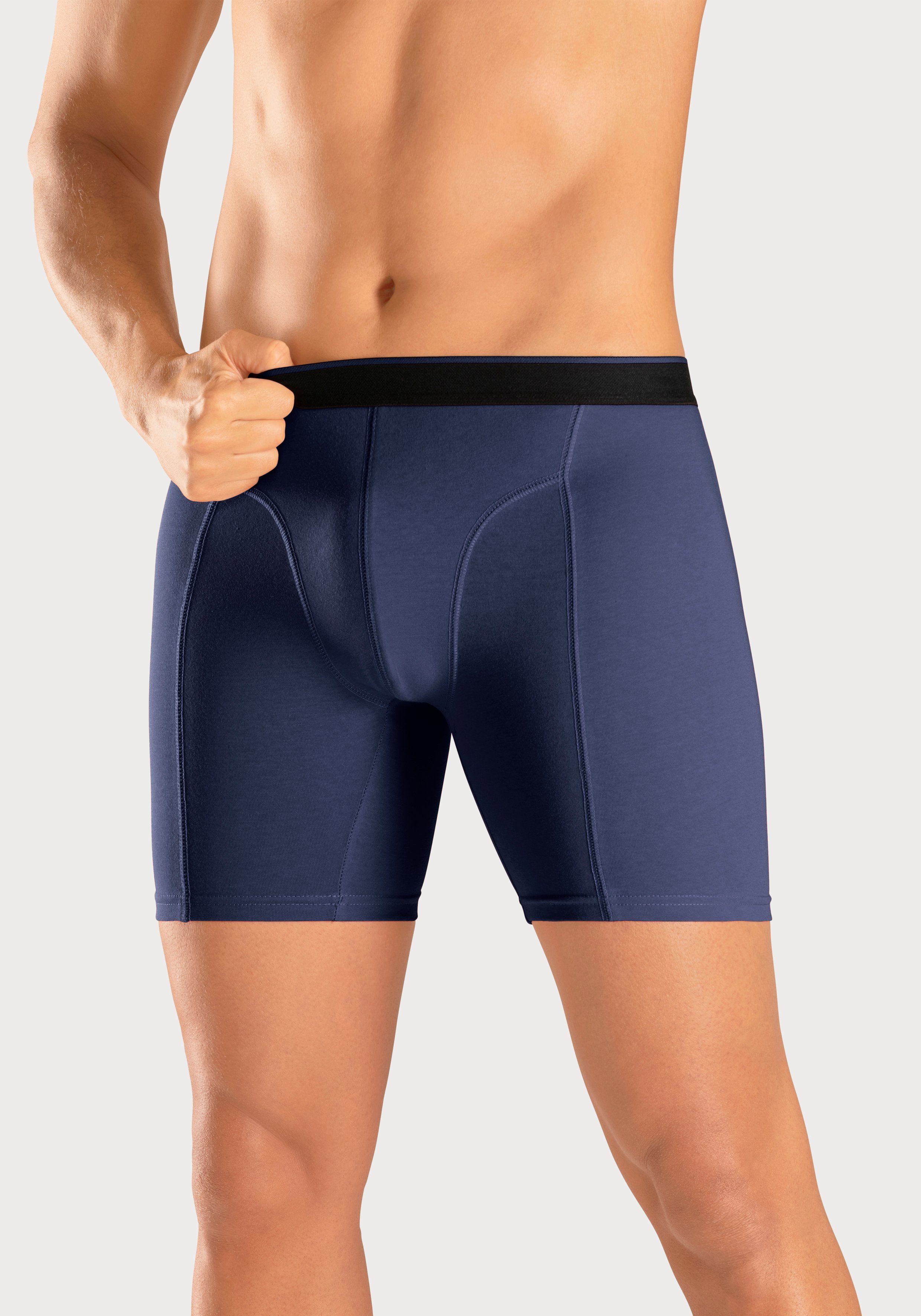AUTHENTIC LE JOGGER Lange boxershort met twee kleuren geweven band en langere pijpen (set 5 stuks)