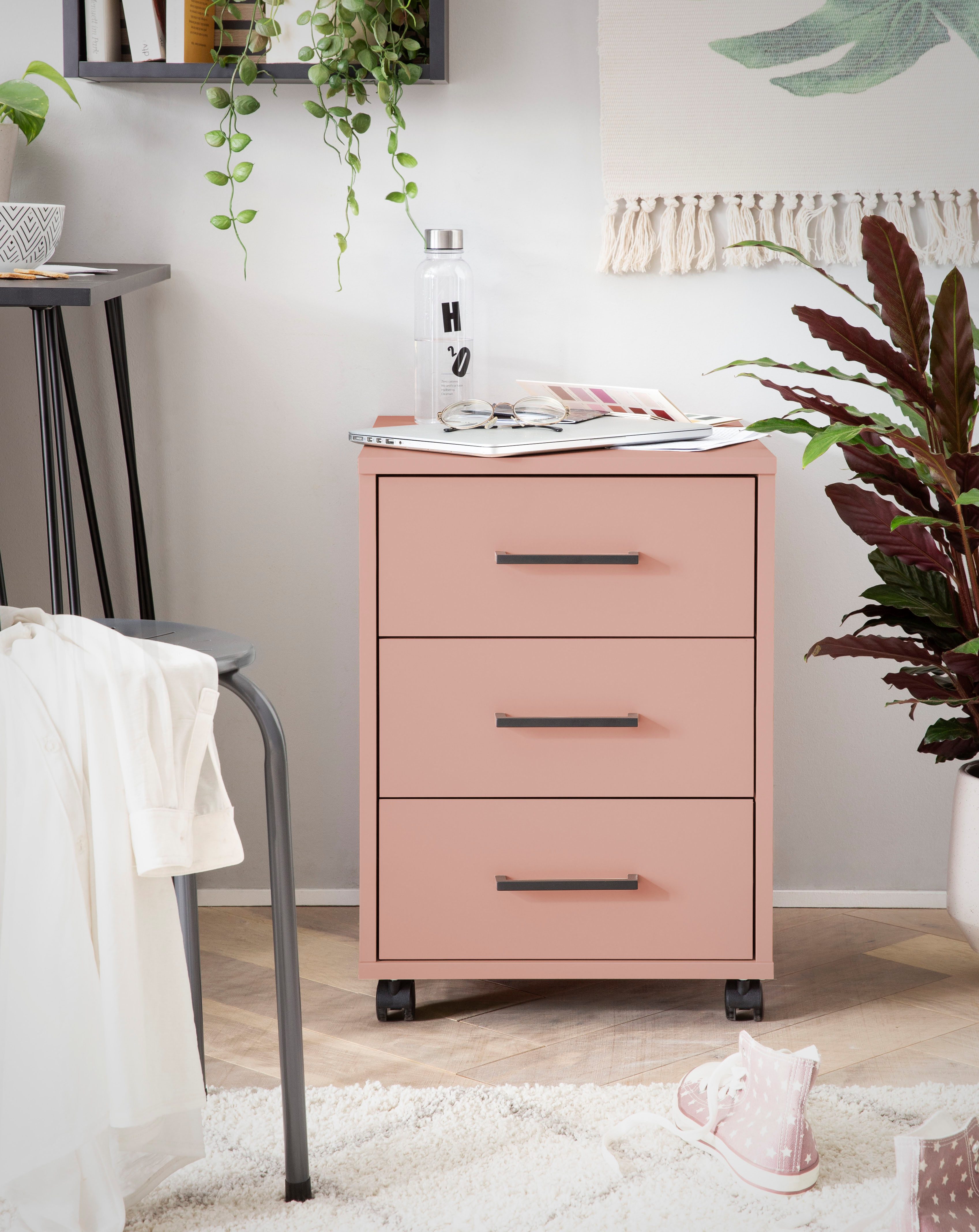 Schildmeyer Kastje op wieltjes Ruby, breedte 40 cm Met penneninzet, metalen beslag, vergrendelbare meubelwielen