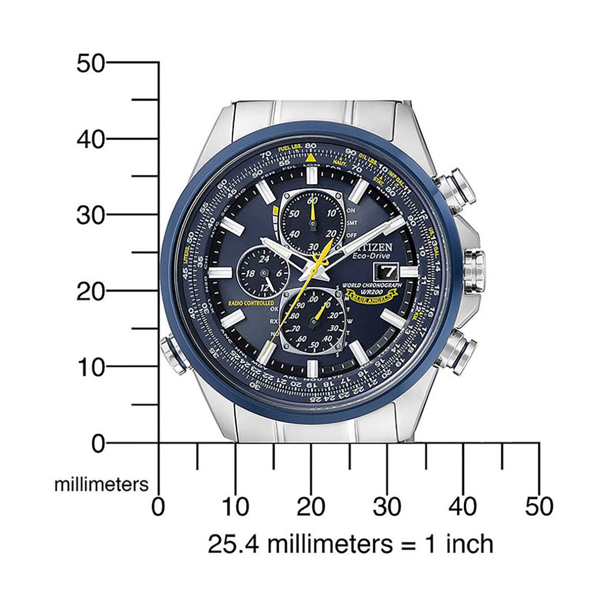 Citizen Radiografische chronograaf Promaster Blue Angels Polshorloge, herenhorloge, solar, stopwatchfunctie, roestvrijstalen band