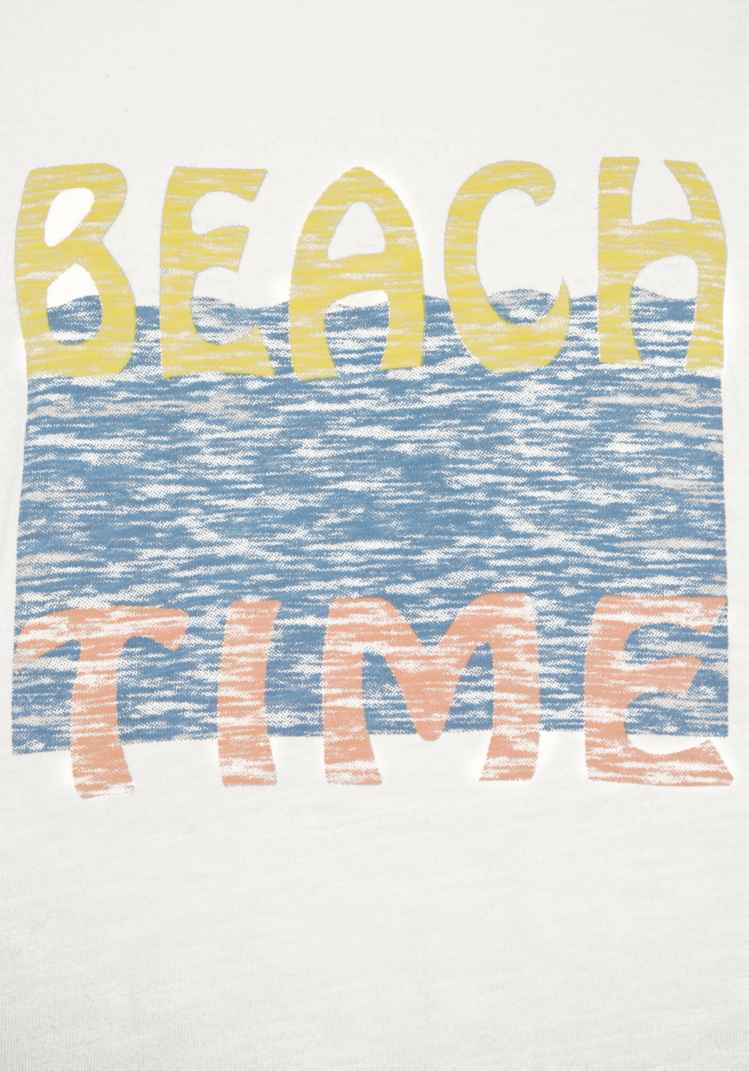Beachtime T-shirt met twee verschillende prints (set, 2-delig)