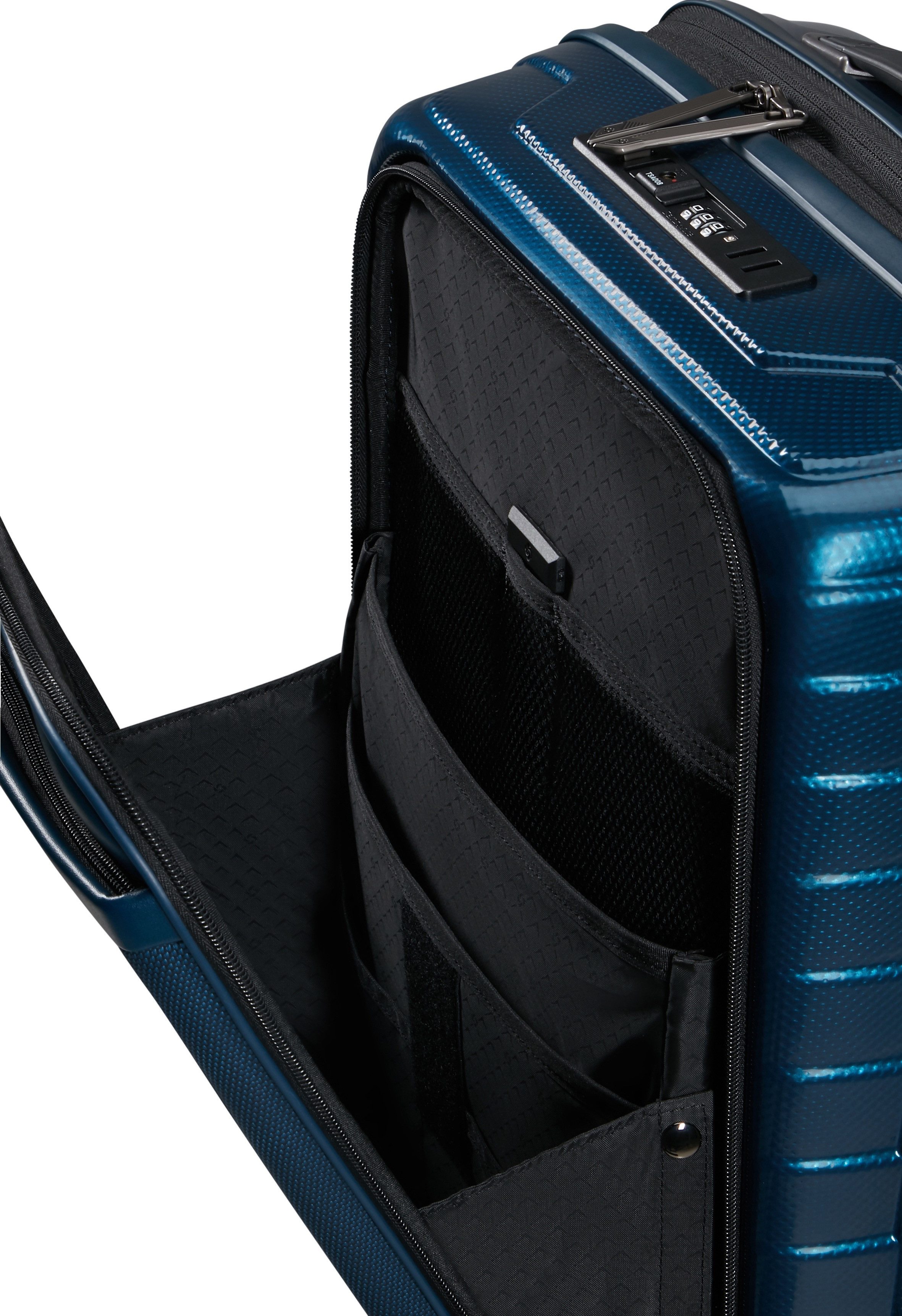 Samsonite Hardshell-trolley PROXIS 55 EXP easy access Handbagage harde koffer volumevergroting laptopvak