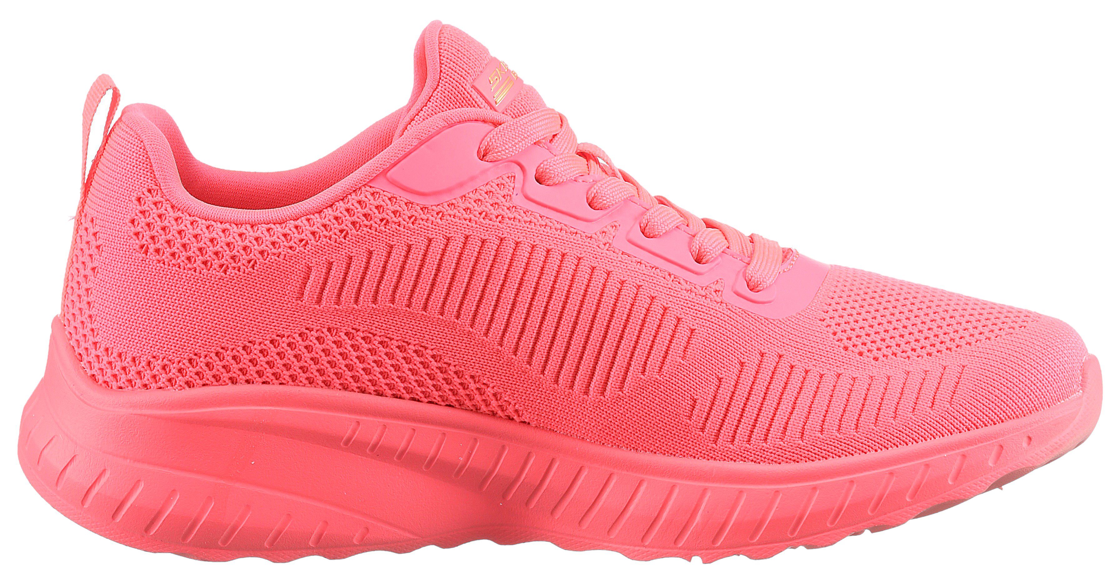 Skechers Sneakers BOBS SQUAD CHAOS-COOL RYTHMS , brei sneakers, veterschoen in vegan uitvoering