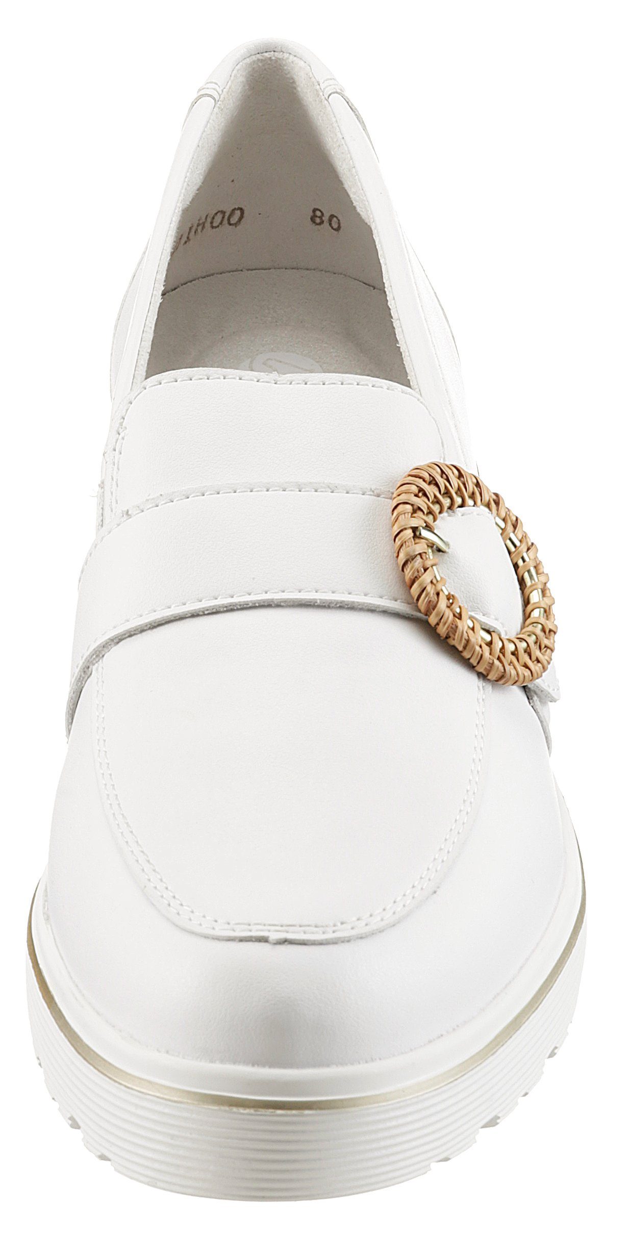 Remonte Loafers Chunky slipper, plateau slipper met moderne vlecht-siergesp