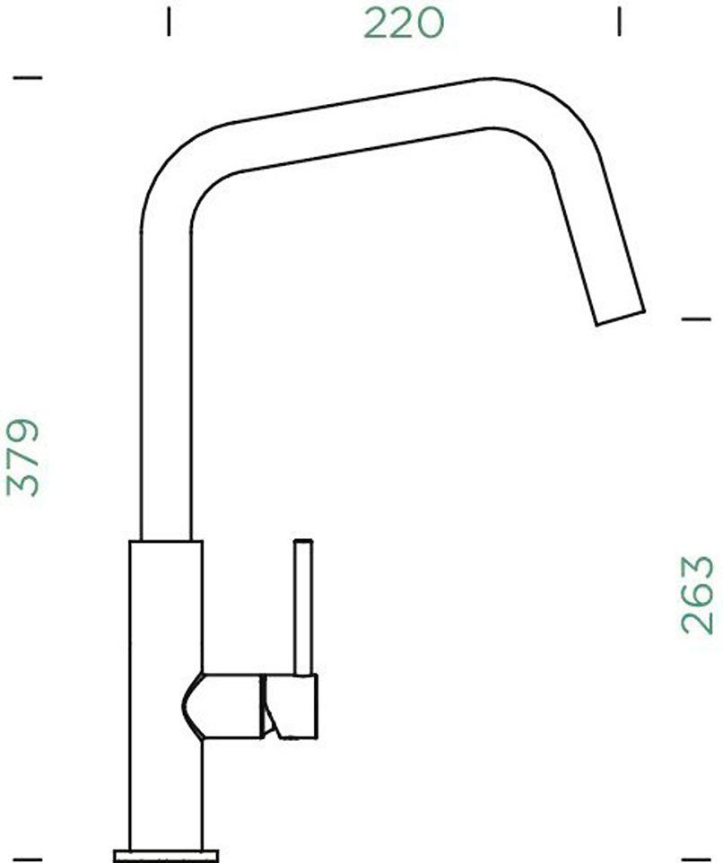 Schock Keukenkraan TANOS Feestuitloop, fluisterperlator, draaibereik 360°