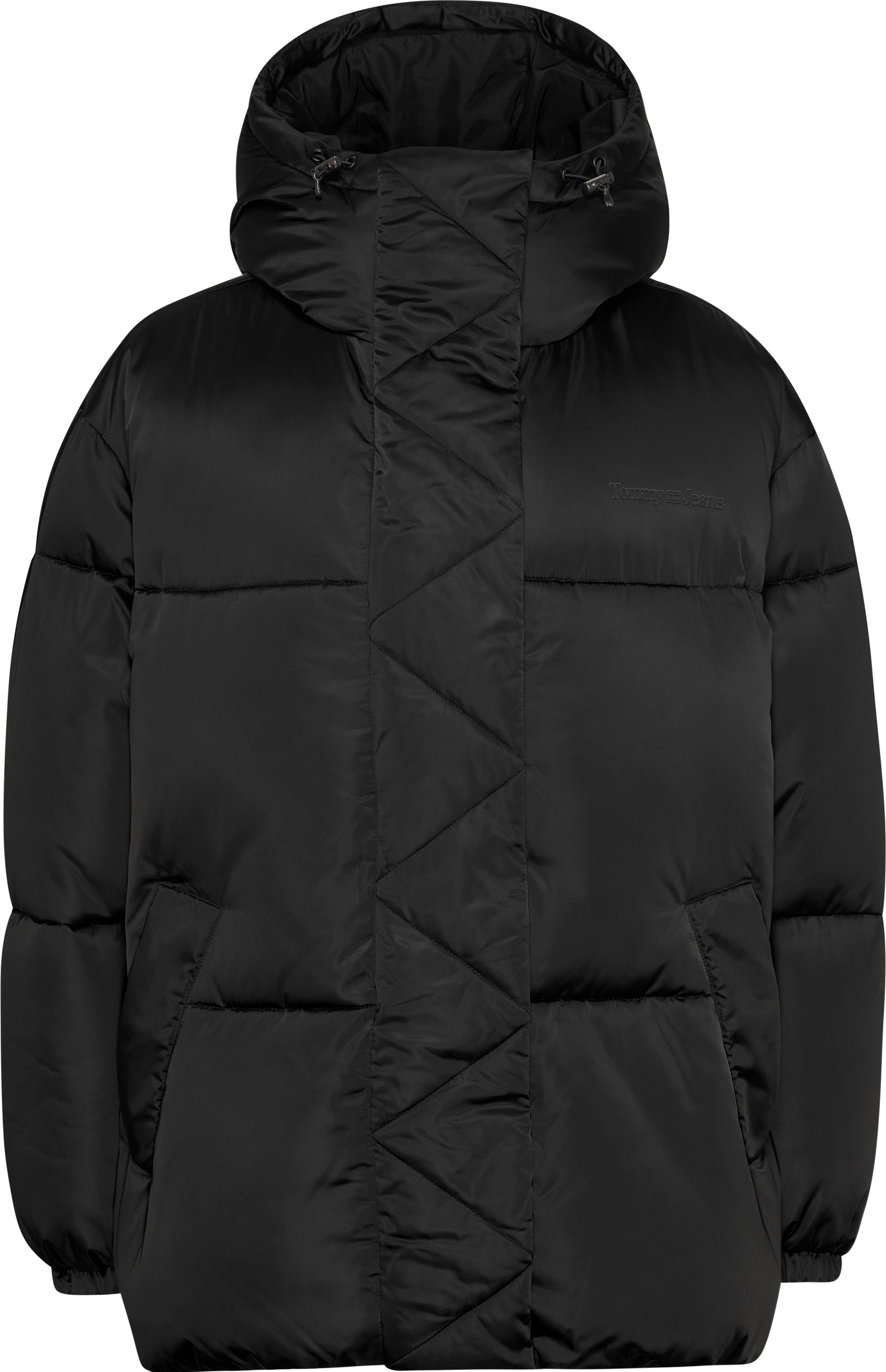TOMMY JEANS Gewatteerde jas TJW OVR SATIN PUFFER met tommy jeans-merklabel