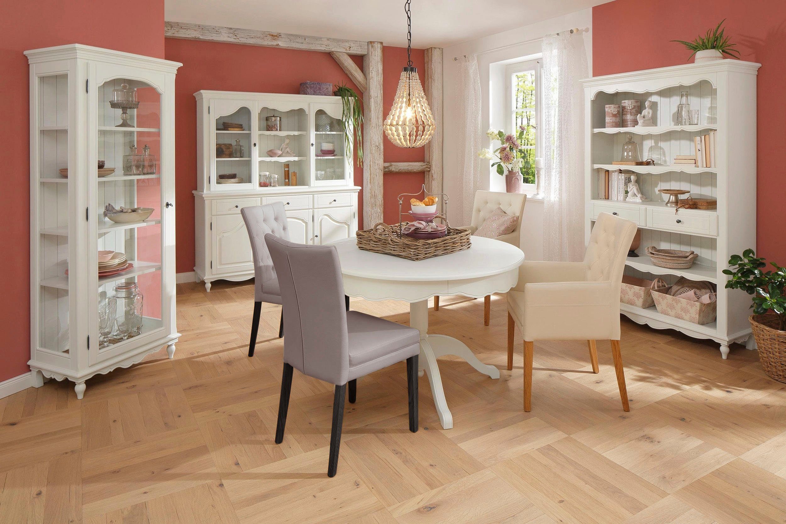 Home affaire Stoel met 4 poten Colorado Poten van beuken, wengékleurig gelakt, in set van 2, 4 of 6