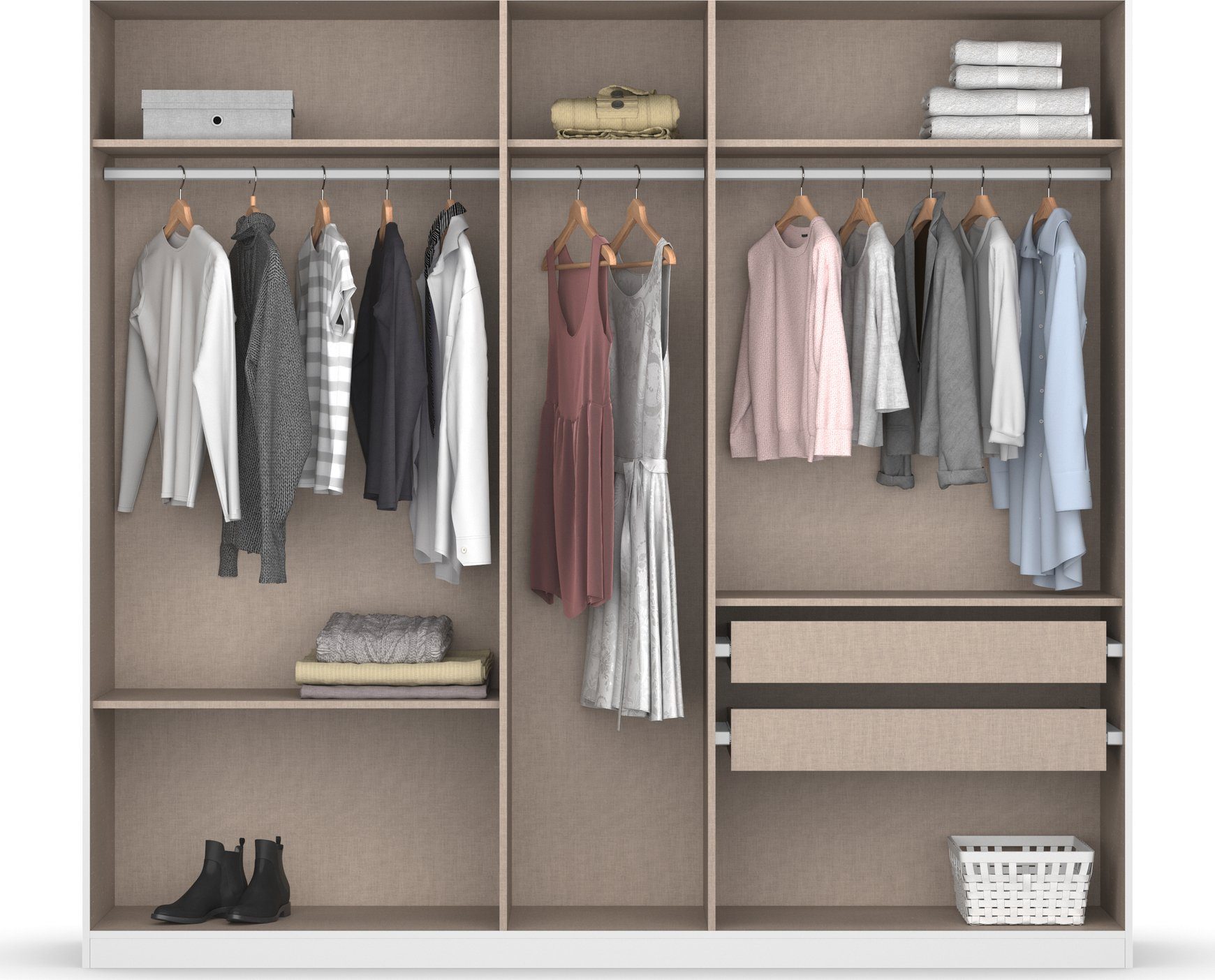 rauch Draaideurkast Kledingkast kast garderobe KOLUNA met hoogwaardige glasfront