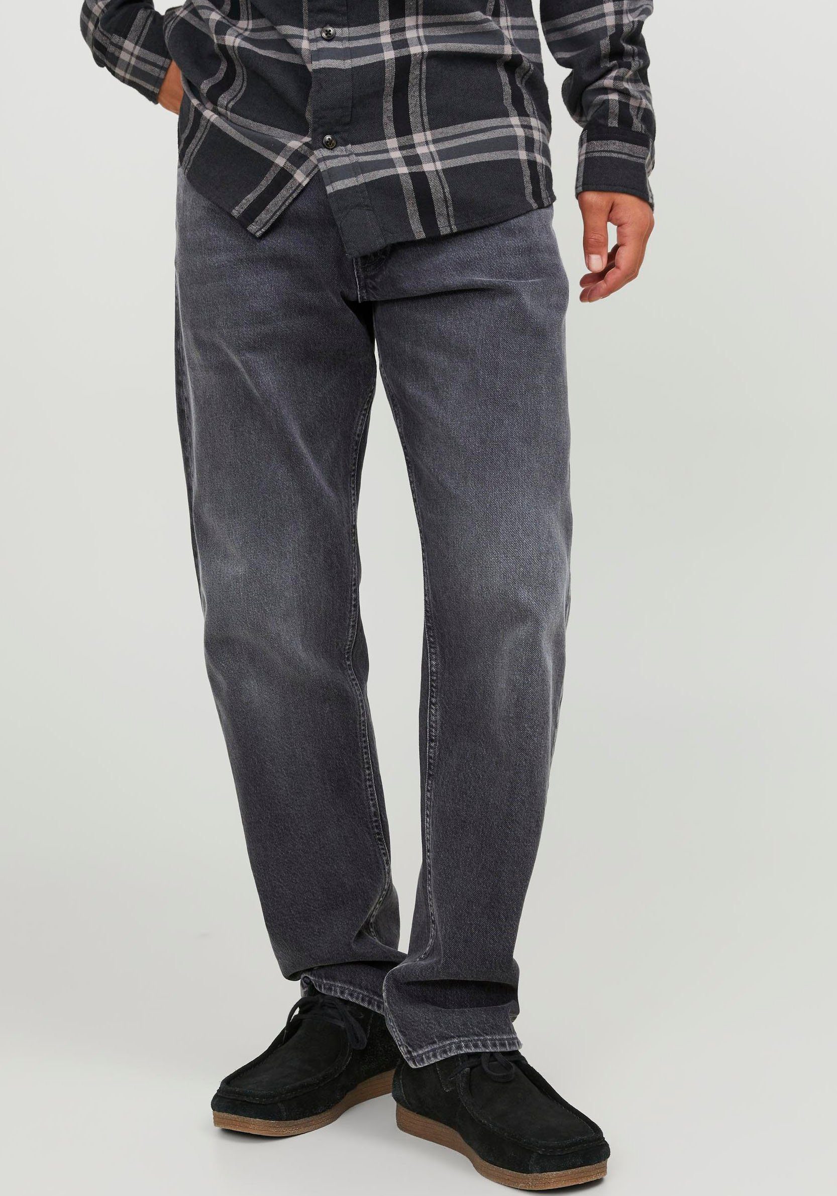 Jack & Jones Tapered jeans JJIMIKE JJORIGINAL SBD 230 BF heren tapered jeans maat 32 zwart