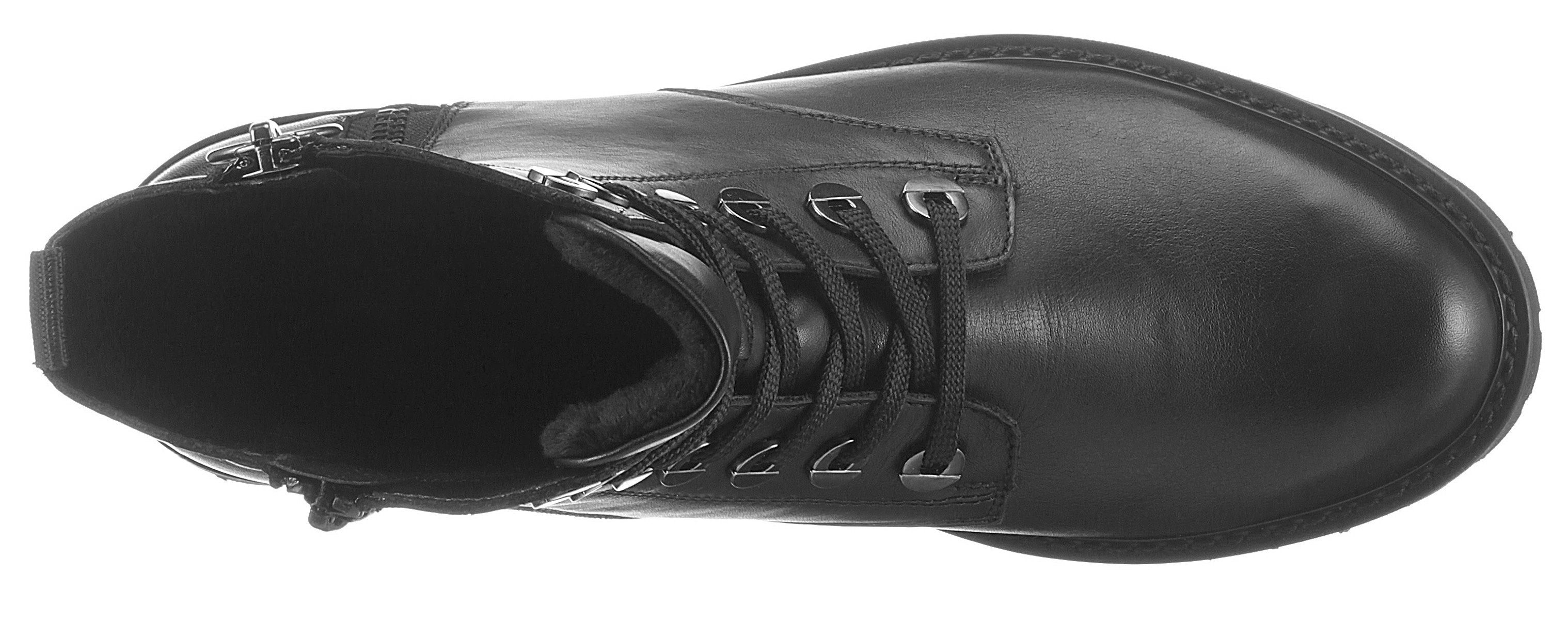 Remonte Veterlaarsjes blokhak, laarsjes, veterschoenen, flats in used look