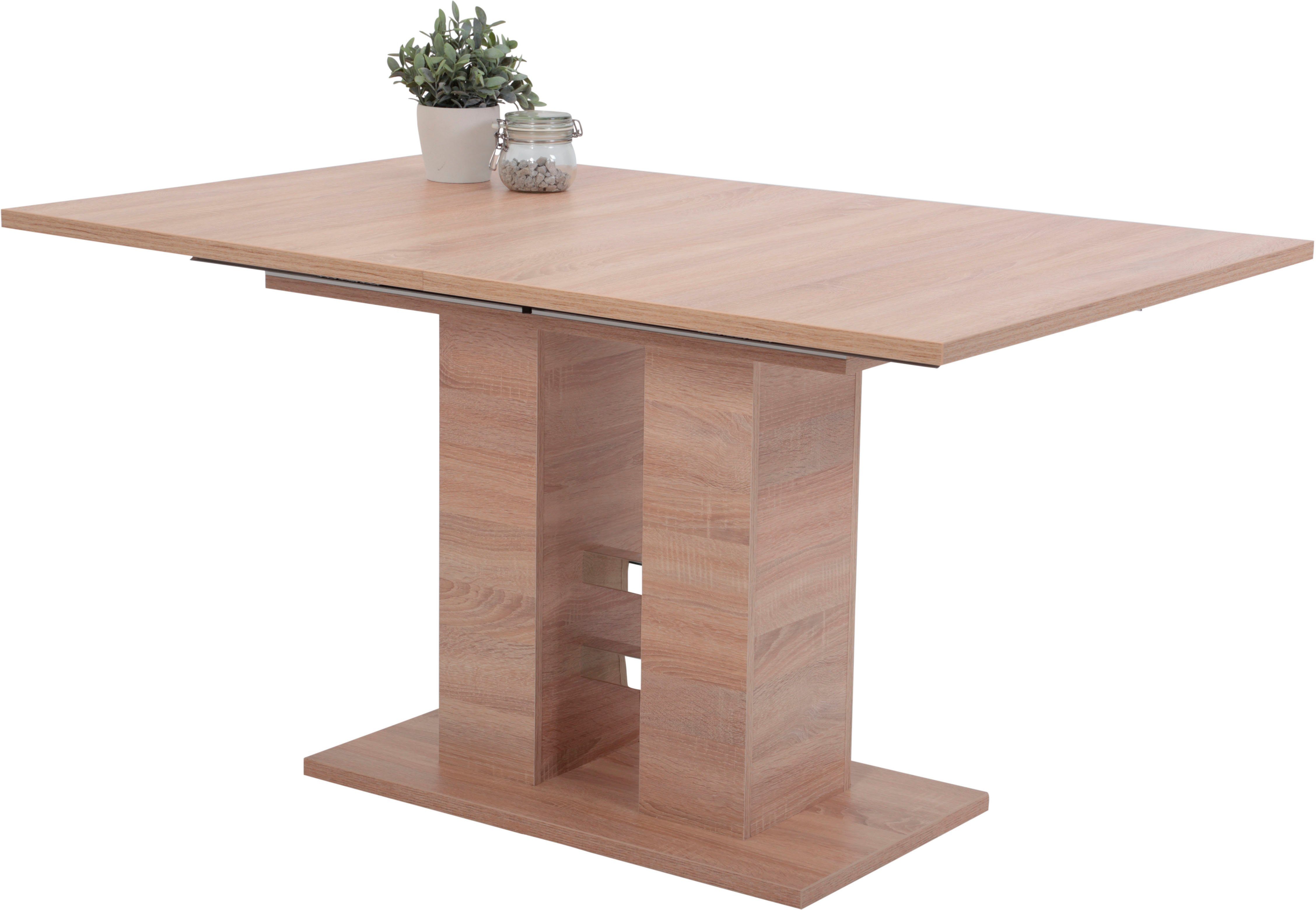 HELA Eethoek Ulla uittrekbaar 140 - 220 cm, edelstaal, 140 kg belastbaar (set, 5-delig)