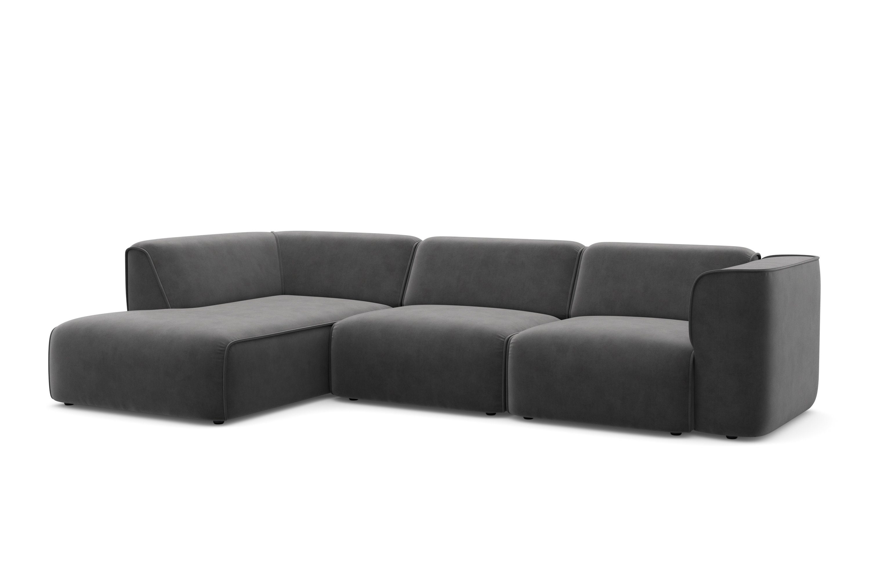 RAUM.ID Hoekbank Merid L-vorm, altijd uitbreidbaar met modules, B/D/H: 295/162/70 cm