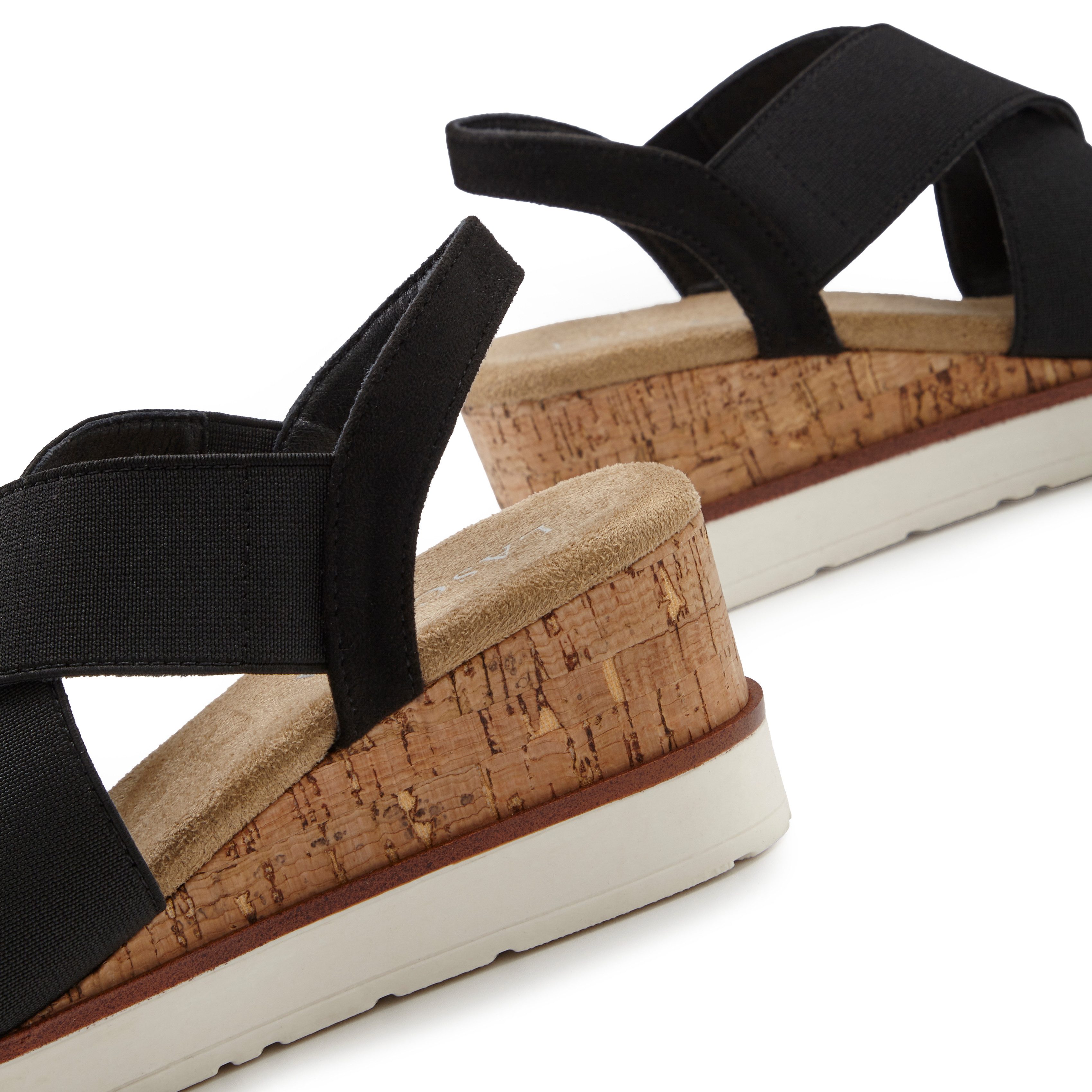 Lascana Sandaaltjes Zomerschoen Sandaal, zomerschoen met sleehak en elastische bandjes VEGAN