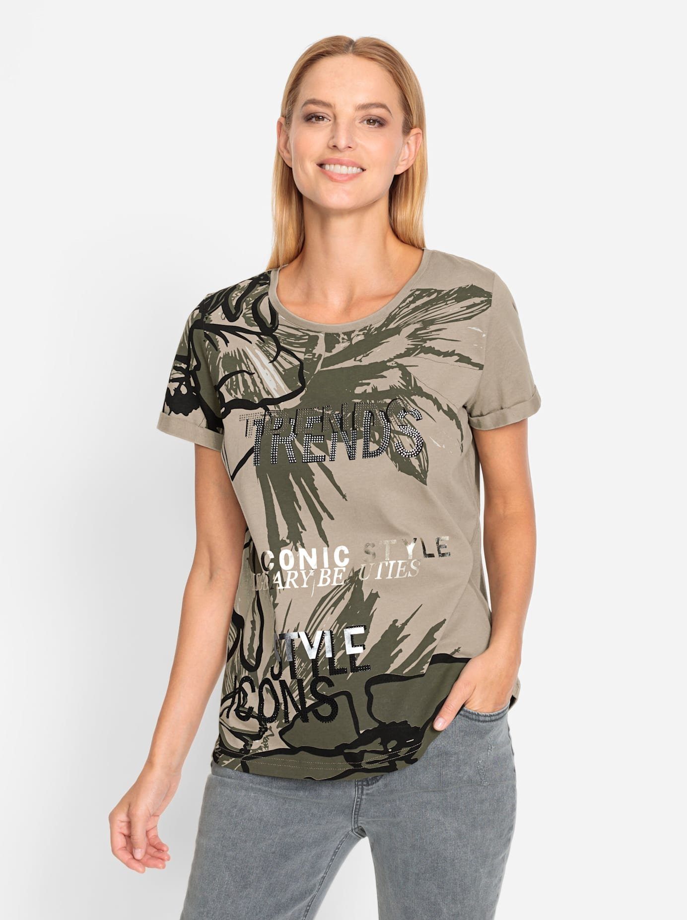 heine Shirt met ronde hals Gedessineerd shirt (1-delig)