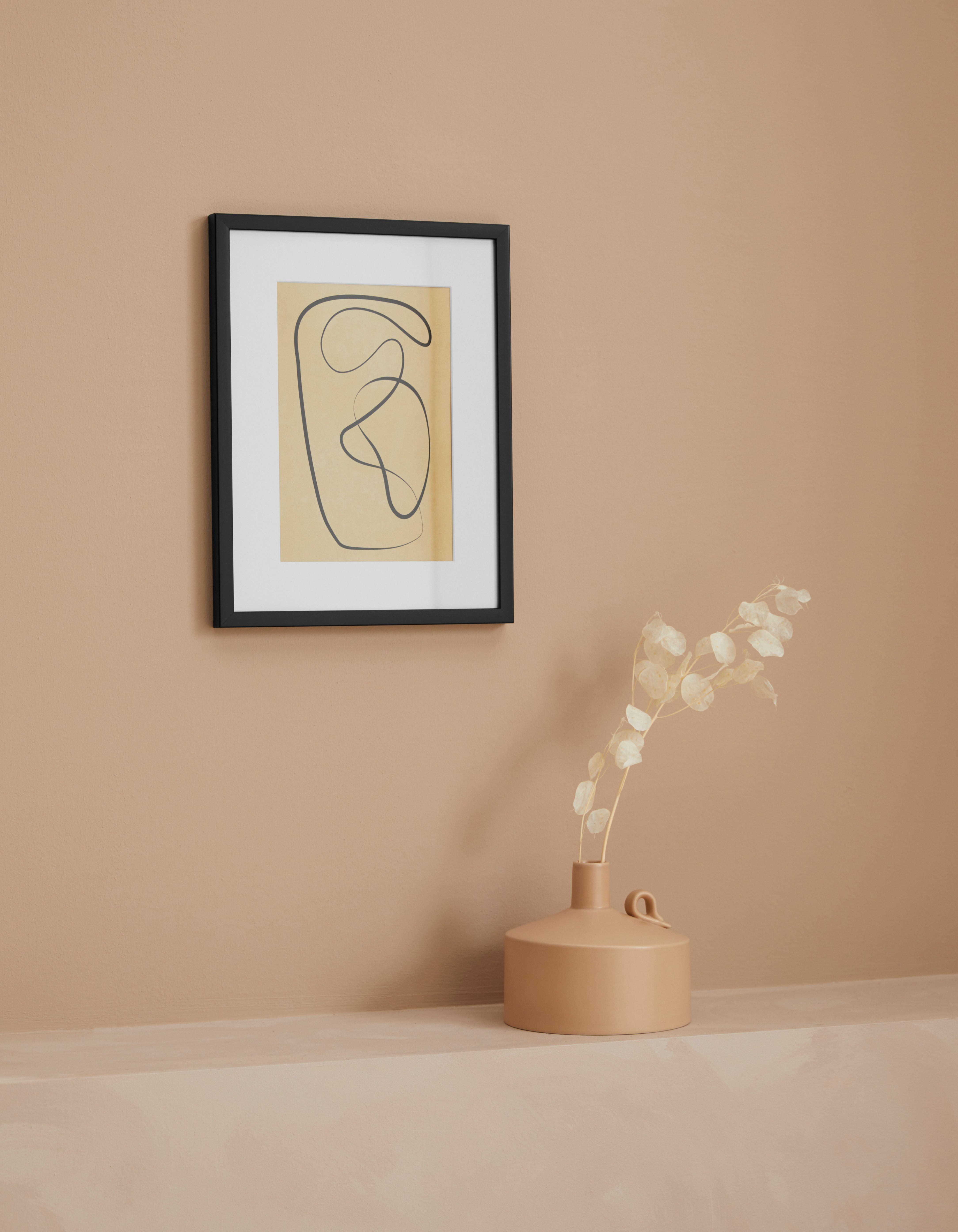 LeGer Home by Lena Gercke Wanddecoratie Abstract Poster, beige, ingelijst, minimalistisch (1 stuk)