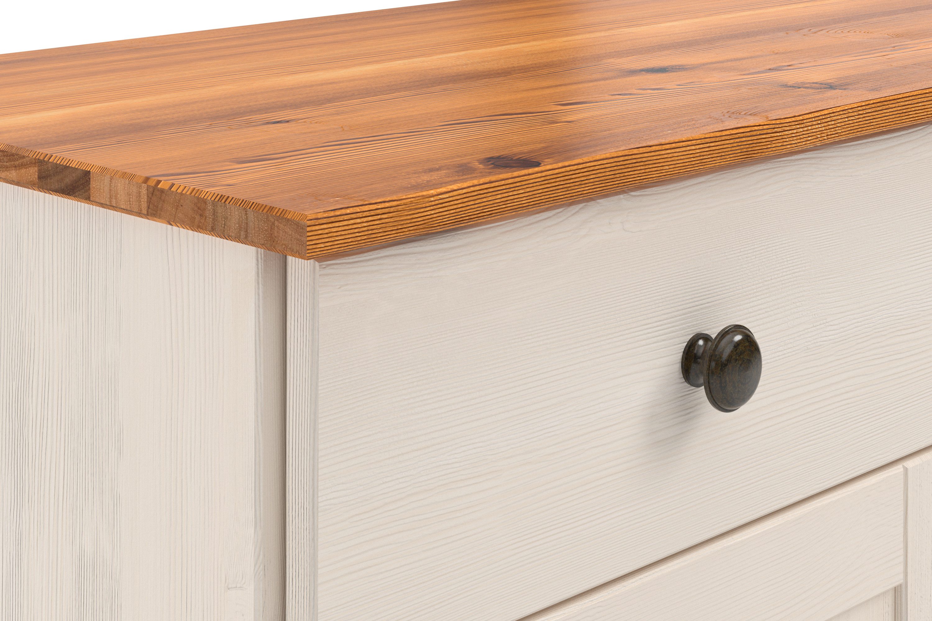 Home affaire Sidetable Alby2 Met 2 deuren, 2 lades en metalen grepen, breedte 85 cm