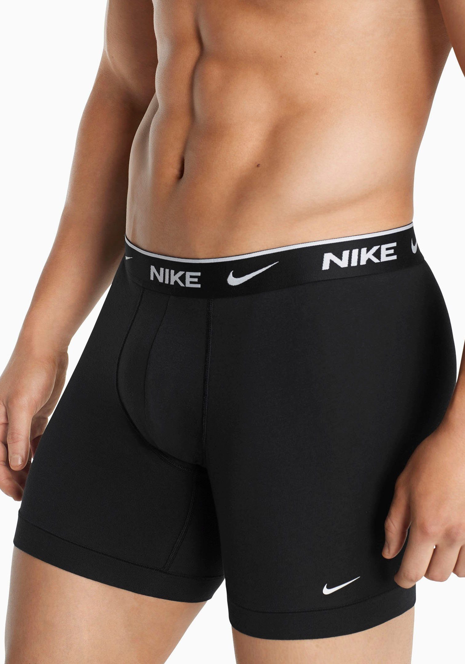 NIKE Underwear Boxershort met bijzonder lange pijpen en nike logo-elastiek (3 stuks)