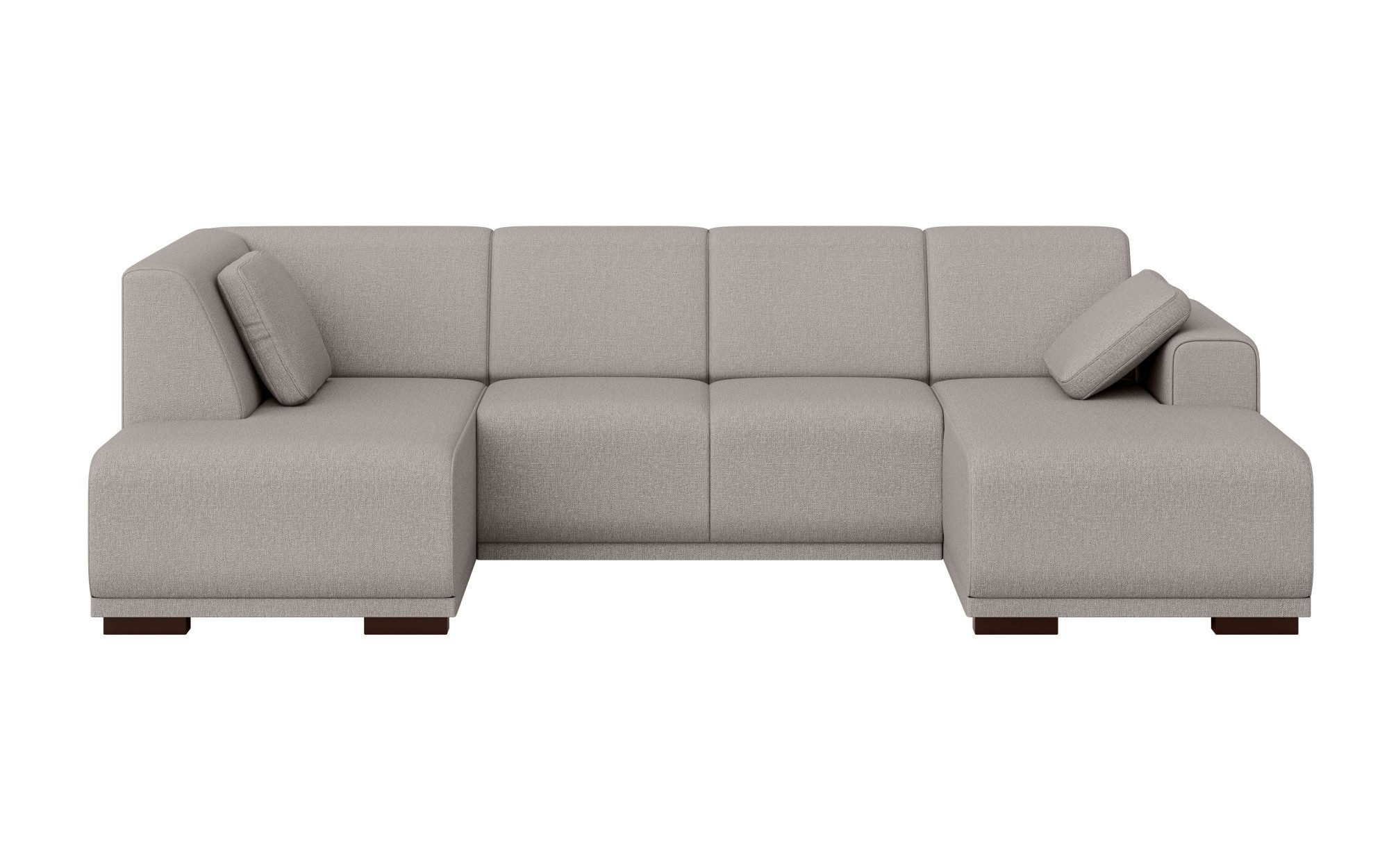 Home affaire Zithoek BORNHOLM U-vorm met chaise longue rechts/links, B/D/H: 300/162/85 cm U-vorm met golvende ondervering, chaise longue rechts of links bestelbaar
