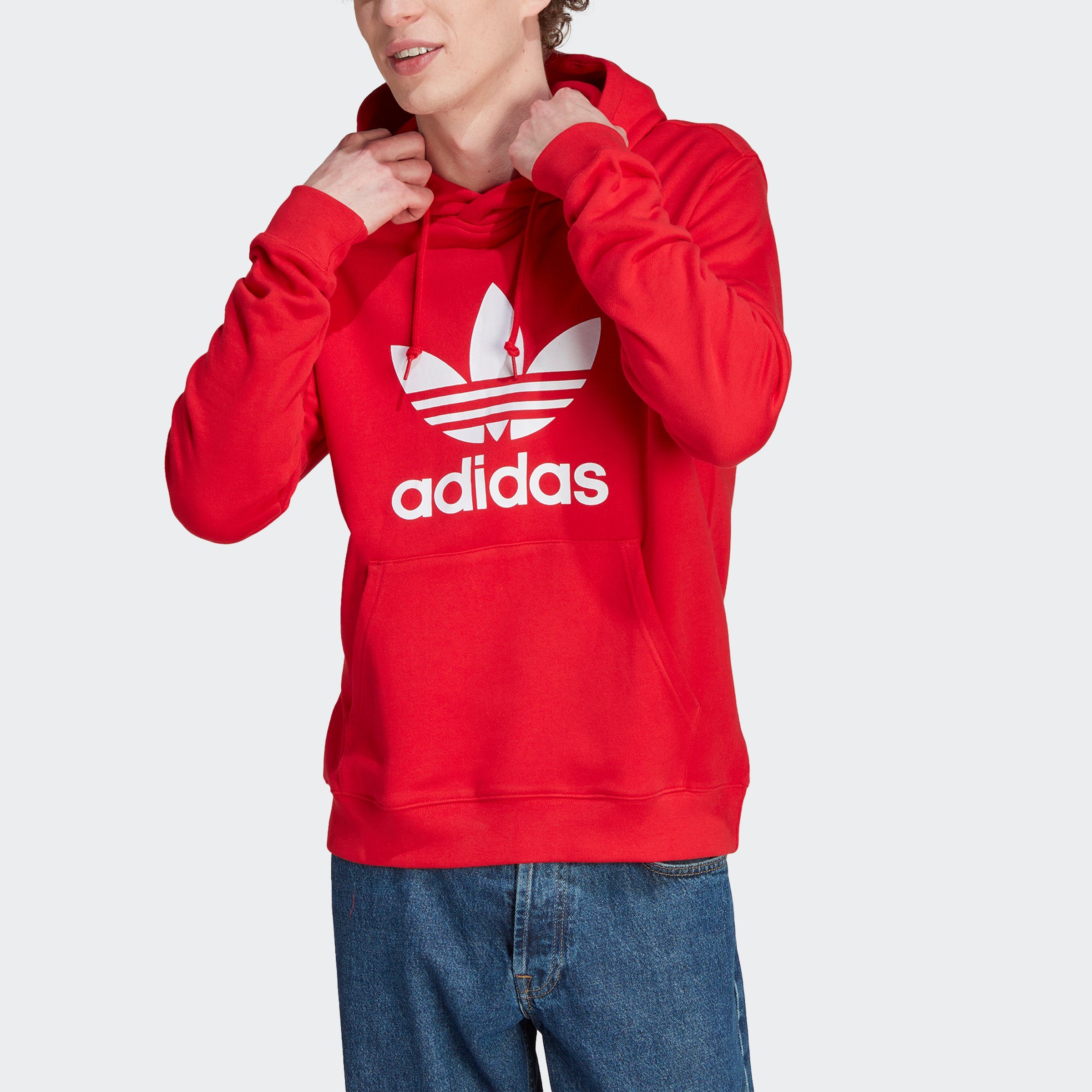 adidas Originals Hoodie TREFOIL HOODY Hoodie, sweatshirt met grote logo-opdruk