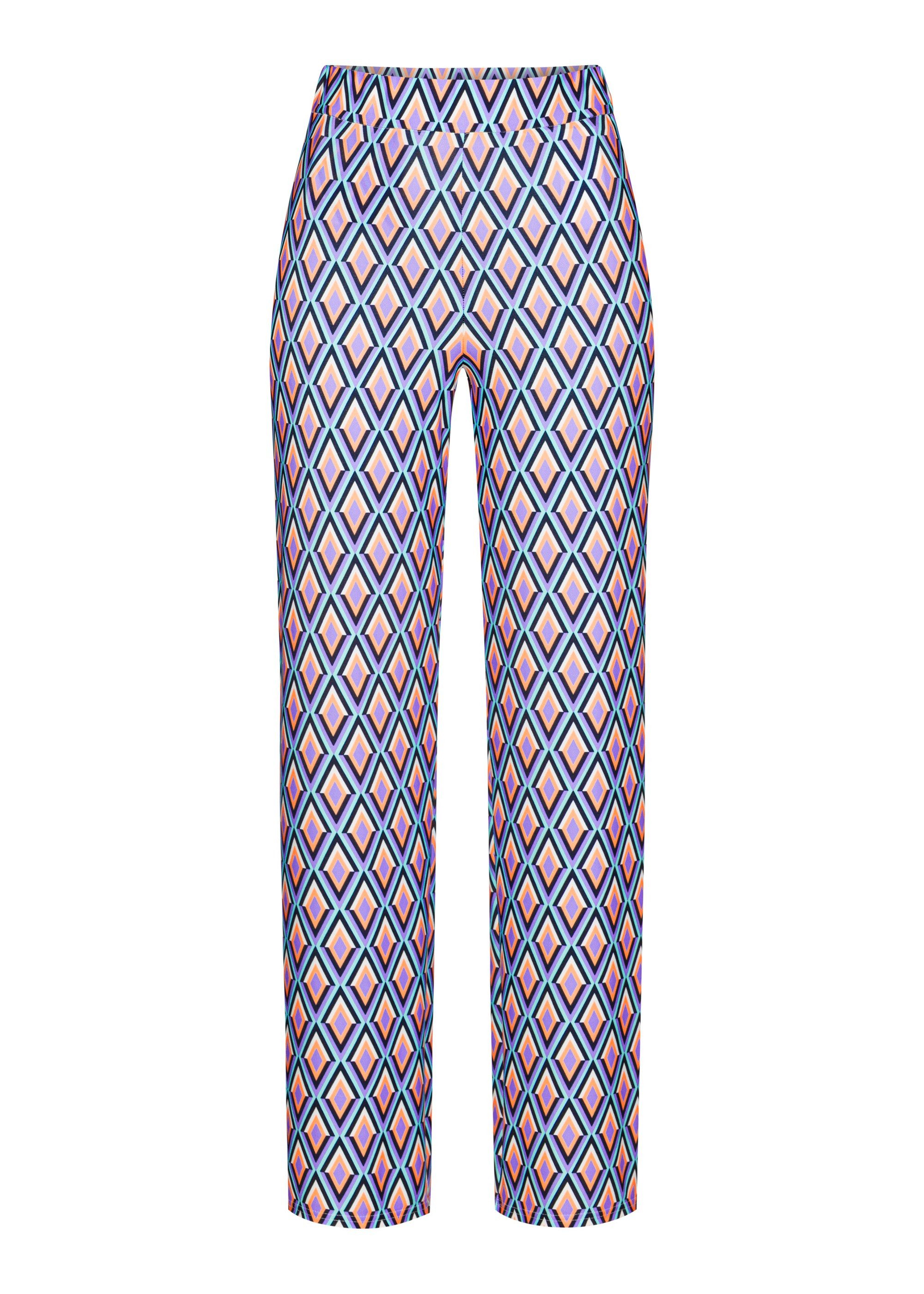Stehmann 7/8 broek Filiz in culotte-stijl - met allover-print