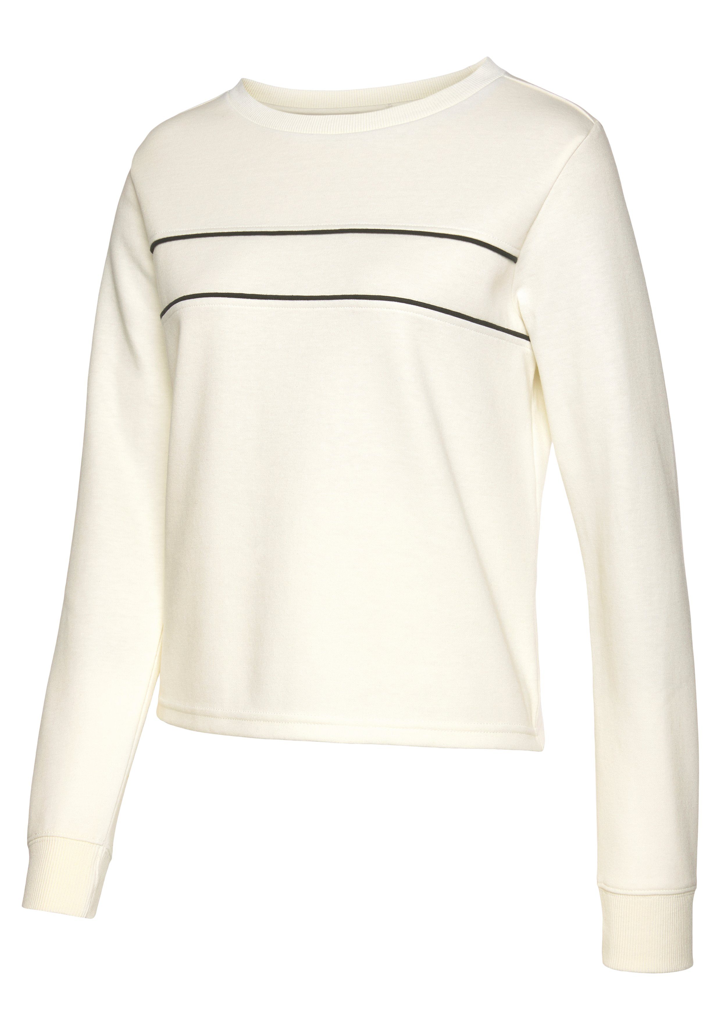 H.I.S Sweatshirt met piping op de borst, loungewear