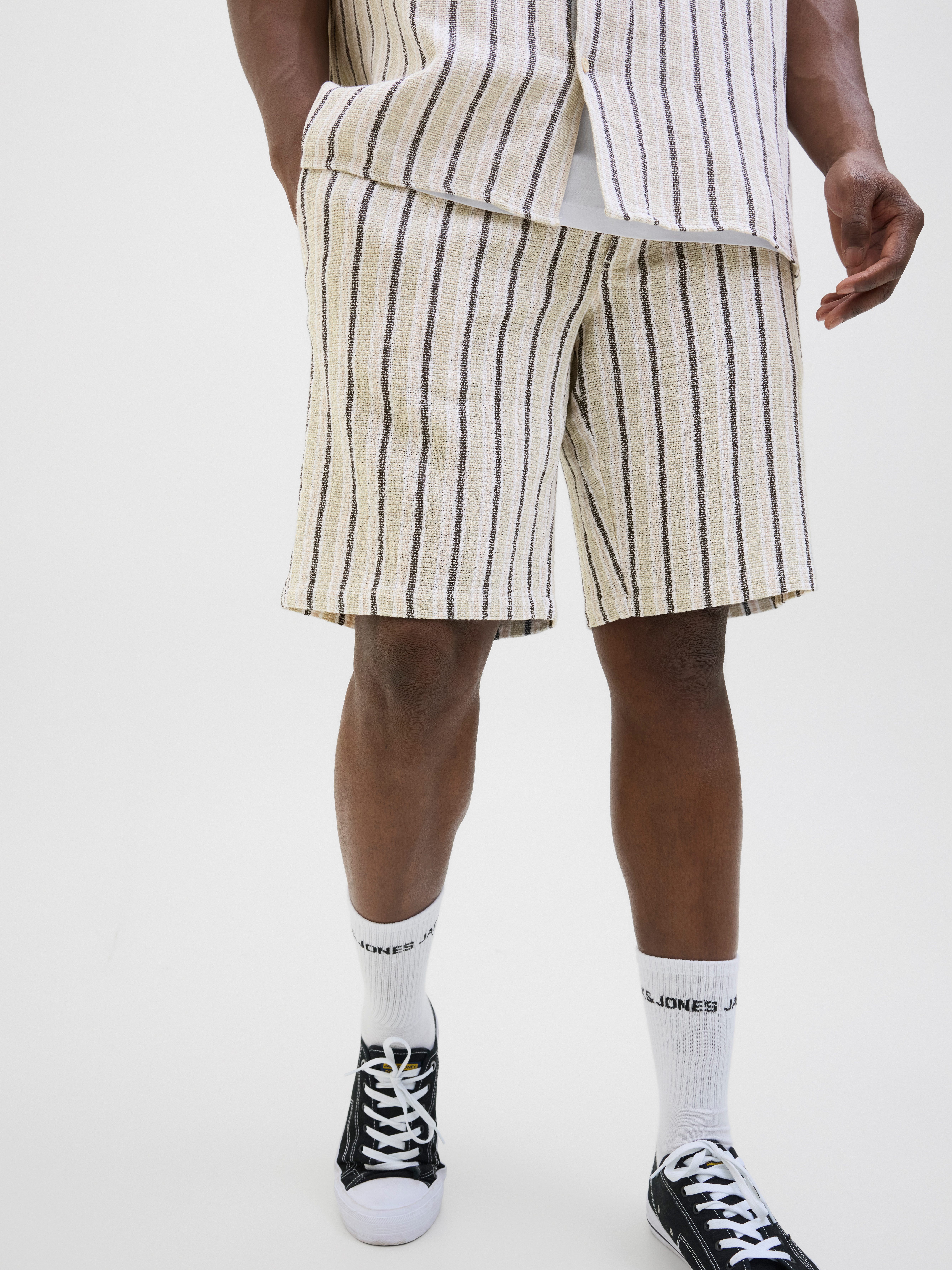 Jack & Jones PlusSize Sweatshort JPSTJAIDEN COBA STRIPE JOG SHORT SN PLS