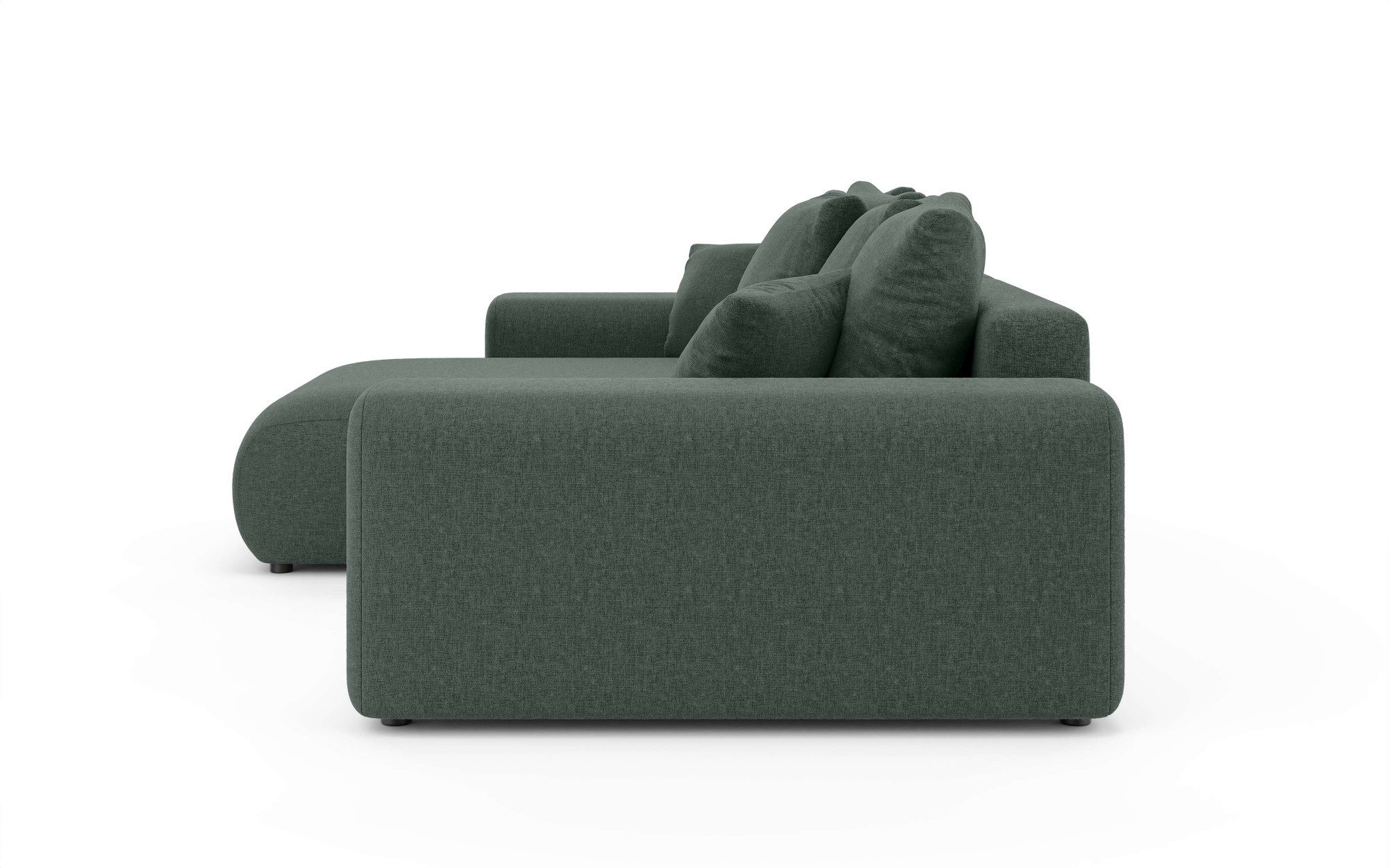 Home affaire Hoekbank LAKESIDE met bedfunctie en bedlade, B/D/H 257/166/84 cm L-vorm, recamiere aan beide zijden monteerbaar, golfondersteuning