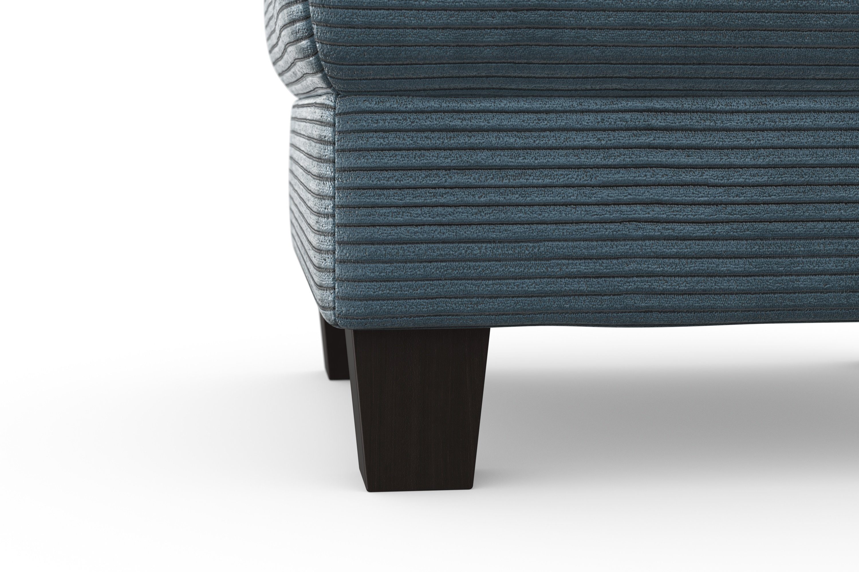 Home affaire Hocker Summer met bergruimte, cord-bekleding, wengékleurige houten poten
