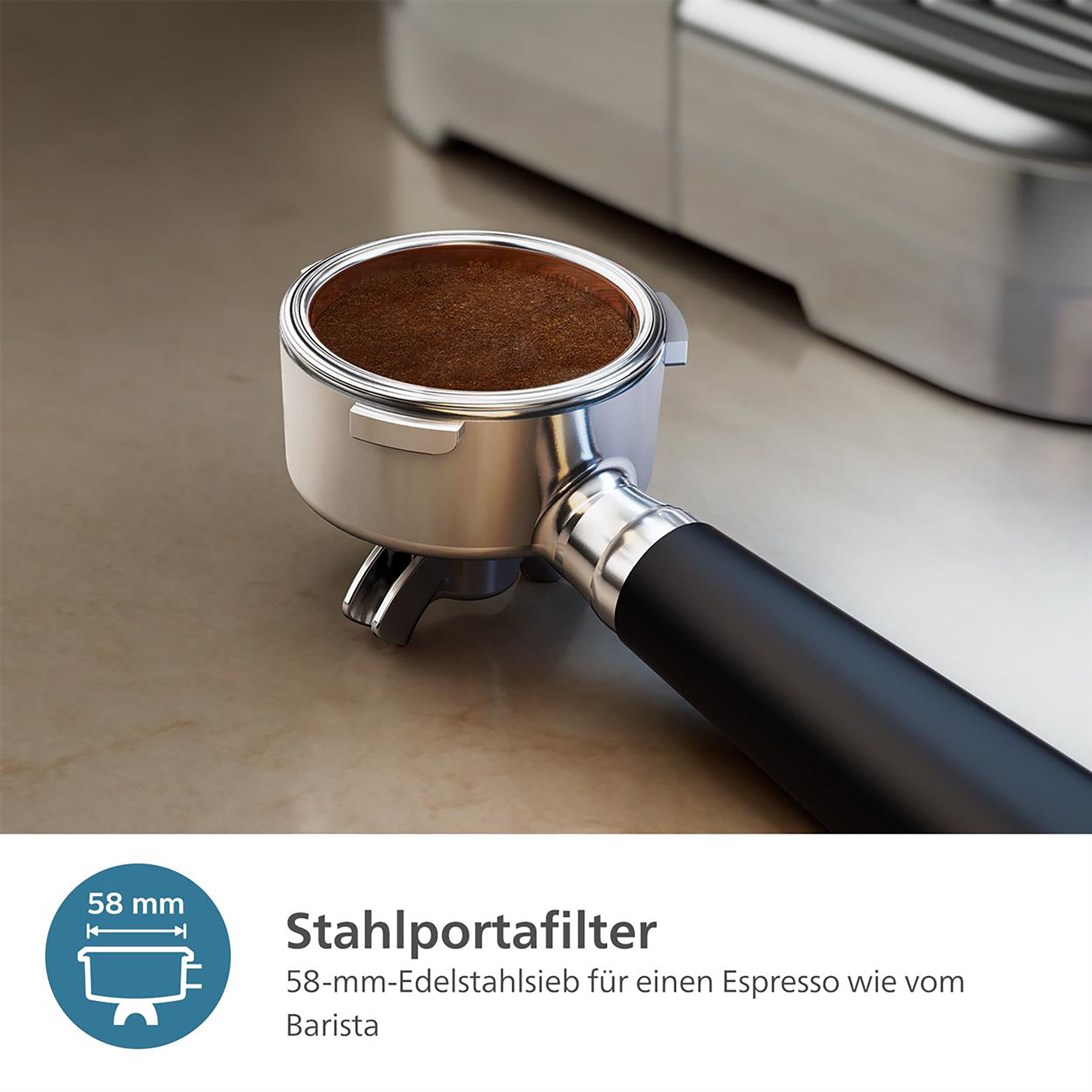 Philips Espressomachine PSA3218/01 Barista Brew, halbautomatisch, mit 250-g-Bohnenbehälter