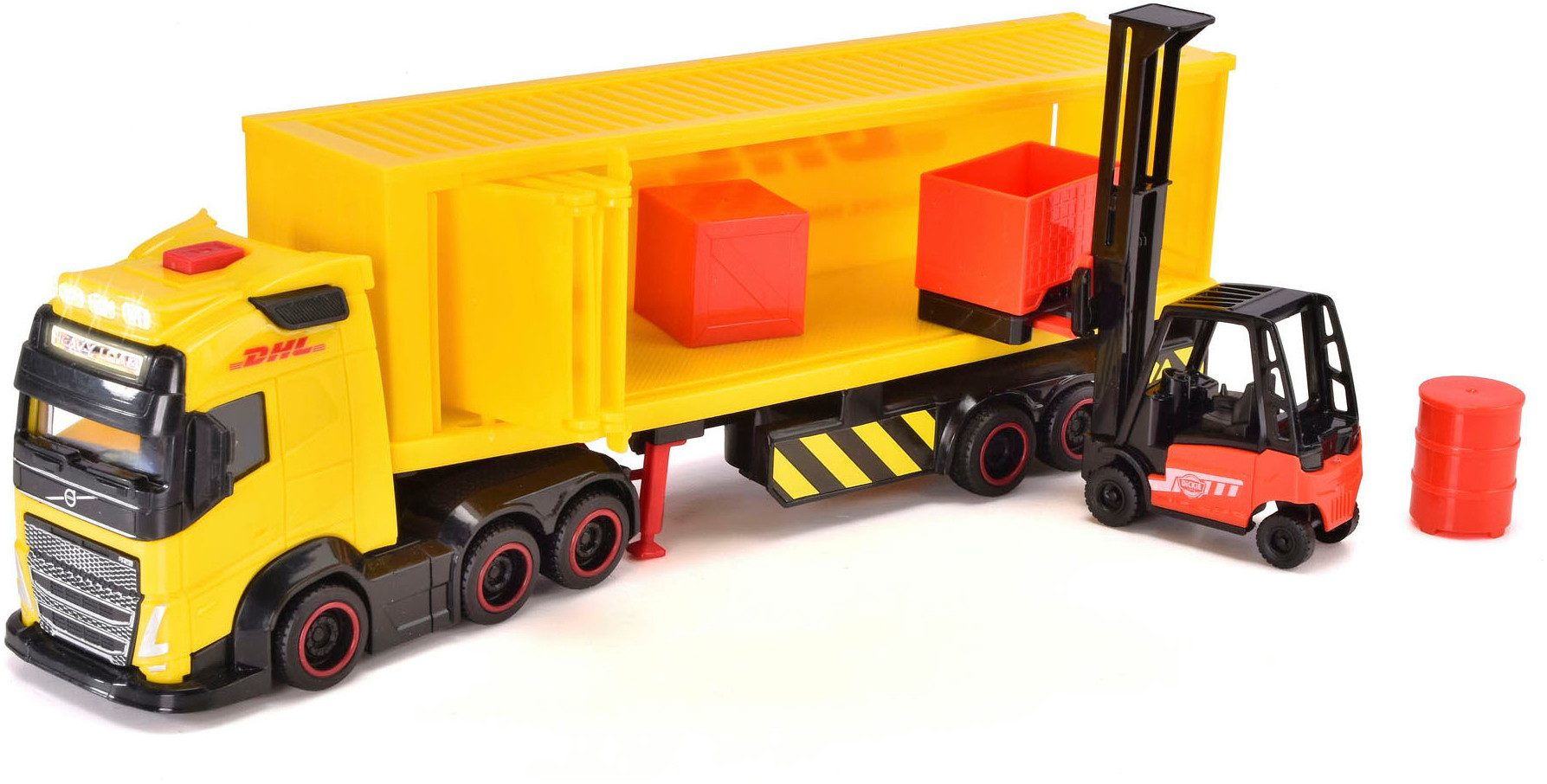 Dickie Toys Speelgoed vrachtwagen DHL Truck met licht en geluid