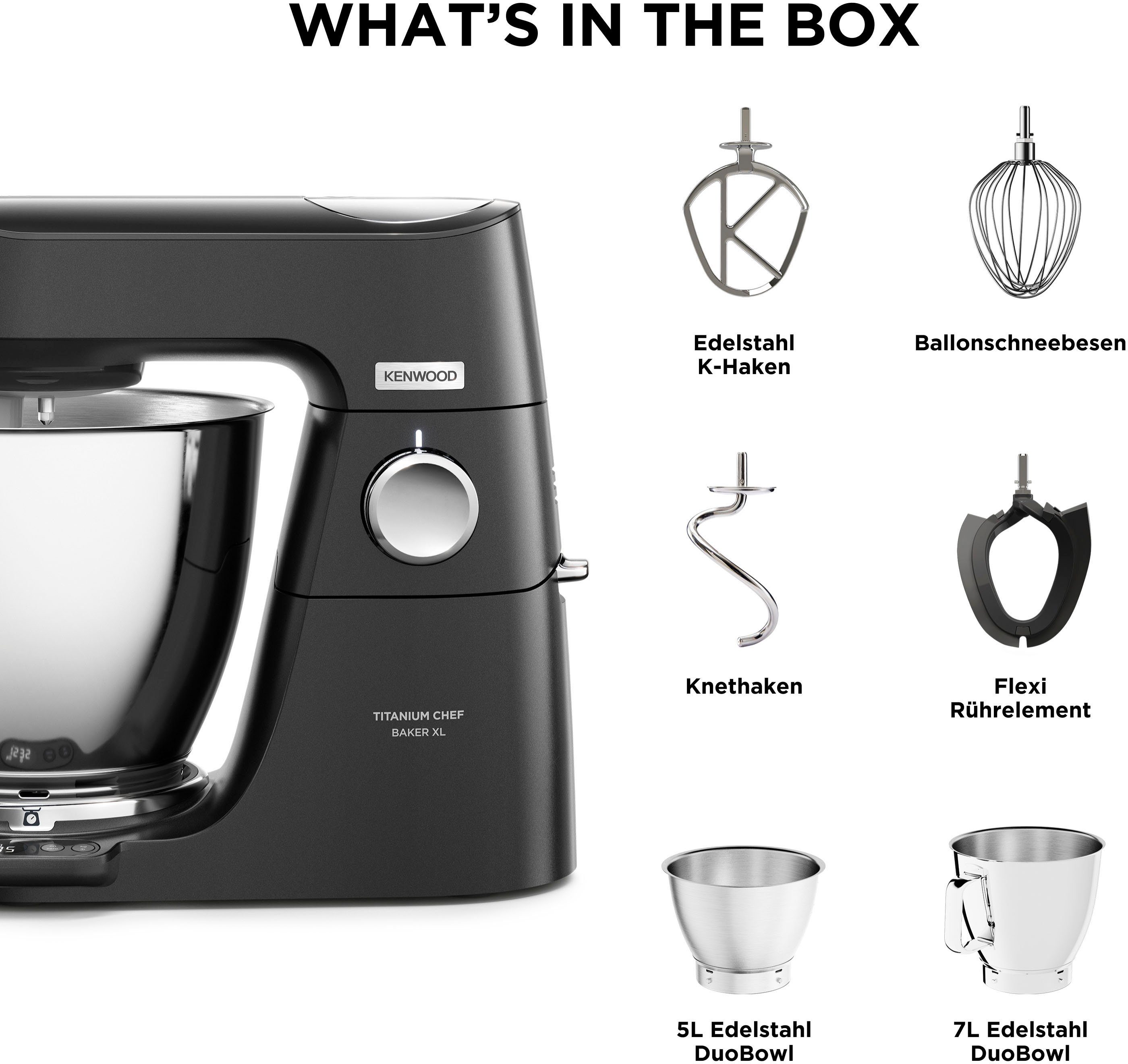 KENWOOD Keukenmachine Titanium Chef Baker XL KVL85.004BK, m. Zub. Gratis Wert UVP 319,-"