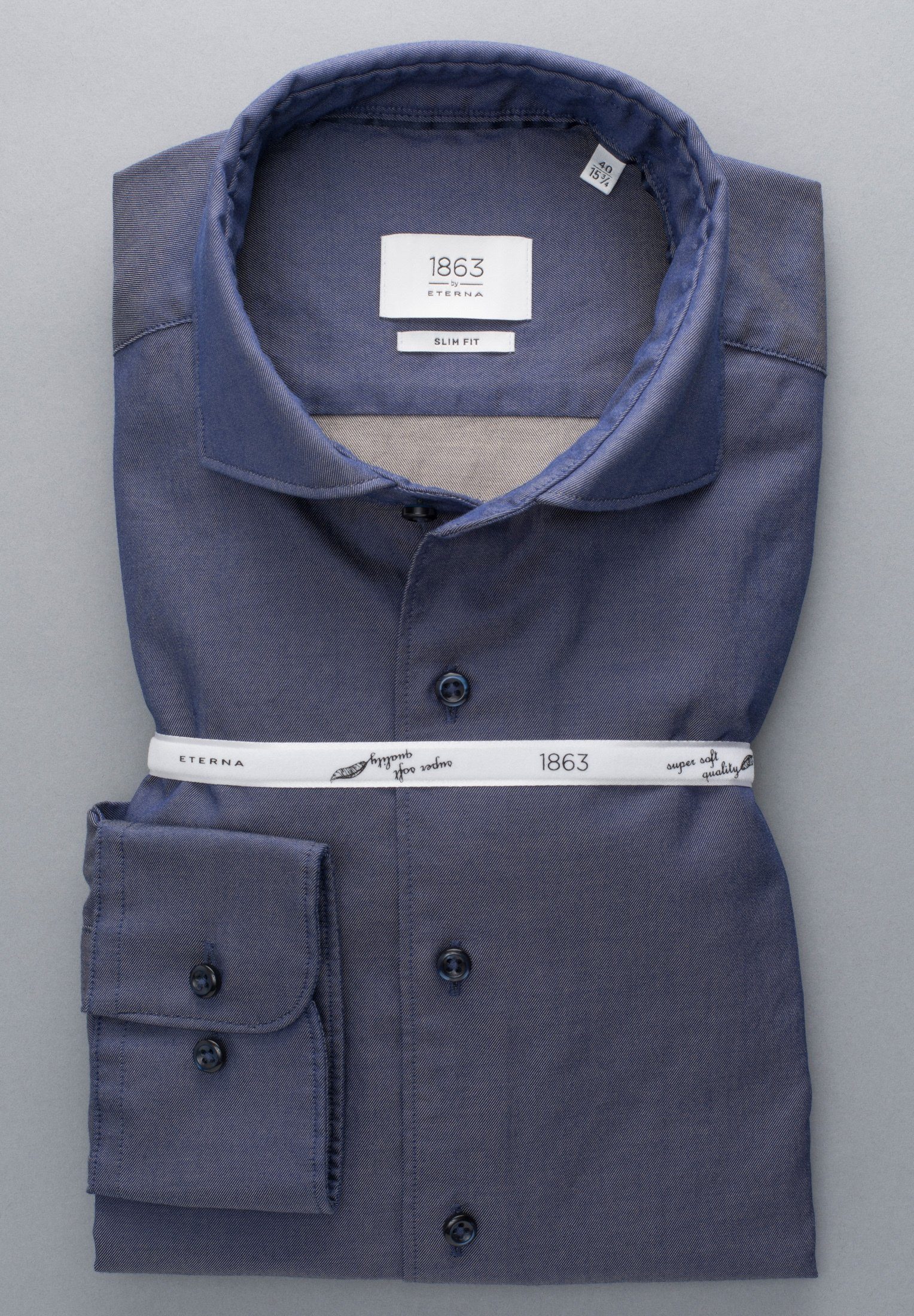Eterna Overhemd met lange mouwen Slim fit EASY IRON (gemakkelijk te strijken)