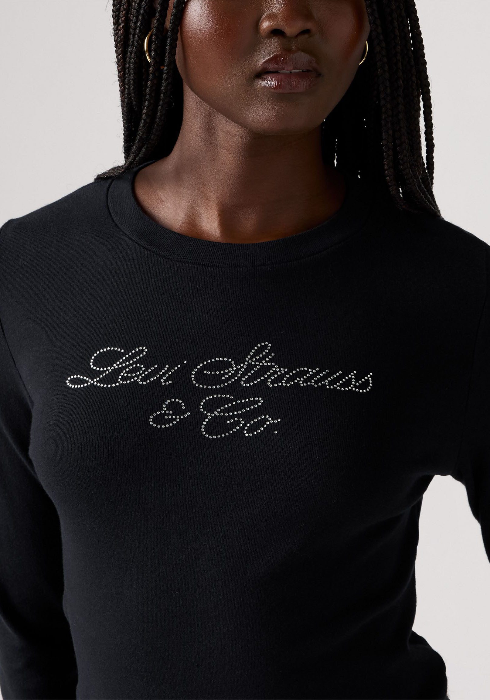 Levi's® Shirt met lange mouwen GR ESSENTIAL LS T met glinstersteentjes