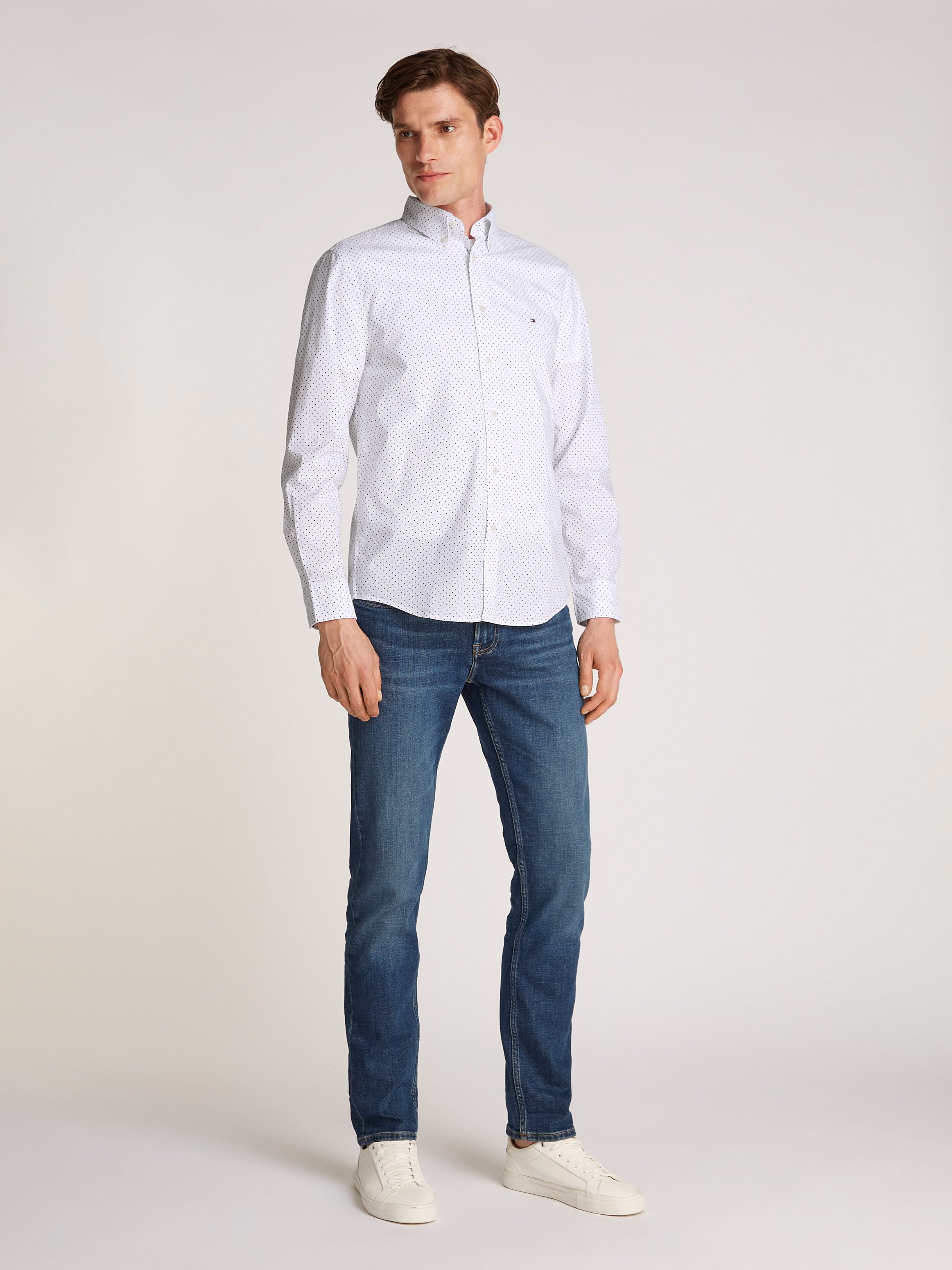 Tommy Hilfiger Businessoverhemd FLEX POPLIN POLKA DOT RF SHIRT