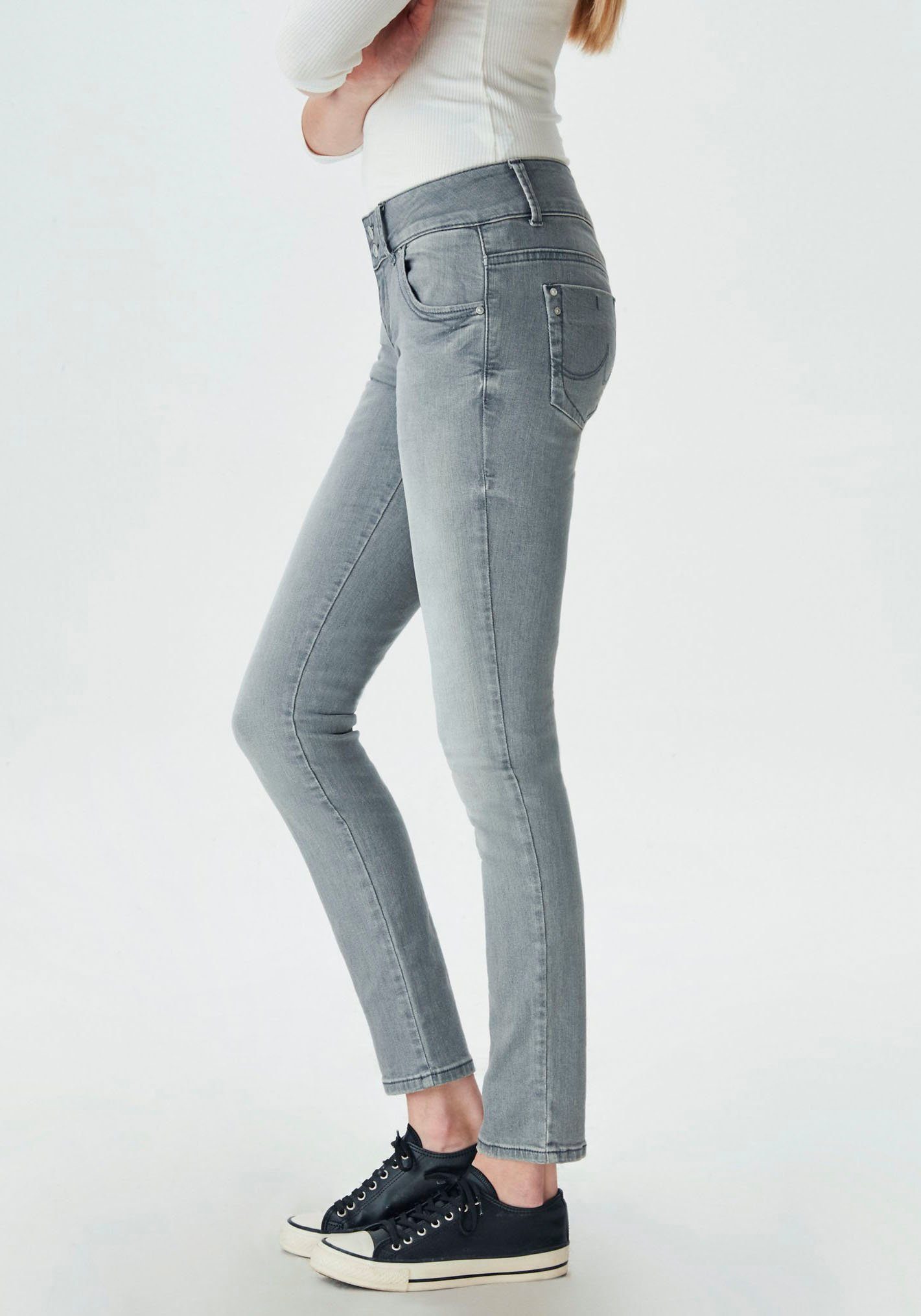 OTTO Dames Kleding Broeken & Jeans Jeans Slim Jeans smalle pijpen hoge taille en met stretch-aandeel in 5-pocketsstijl Slim fit jeans MOLLY M met lange 