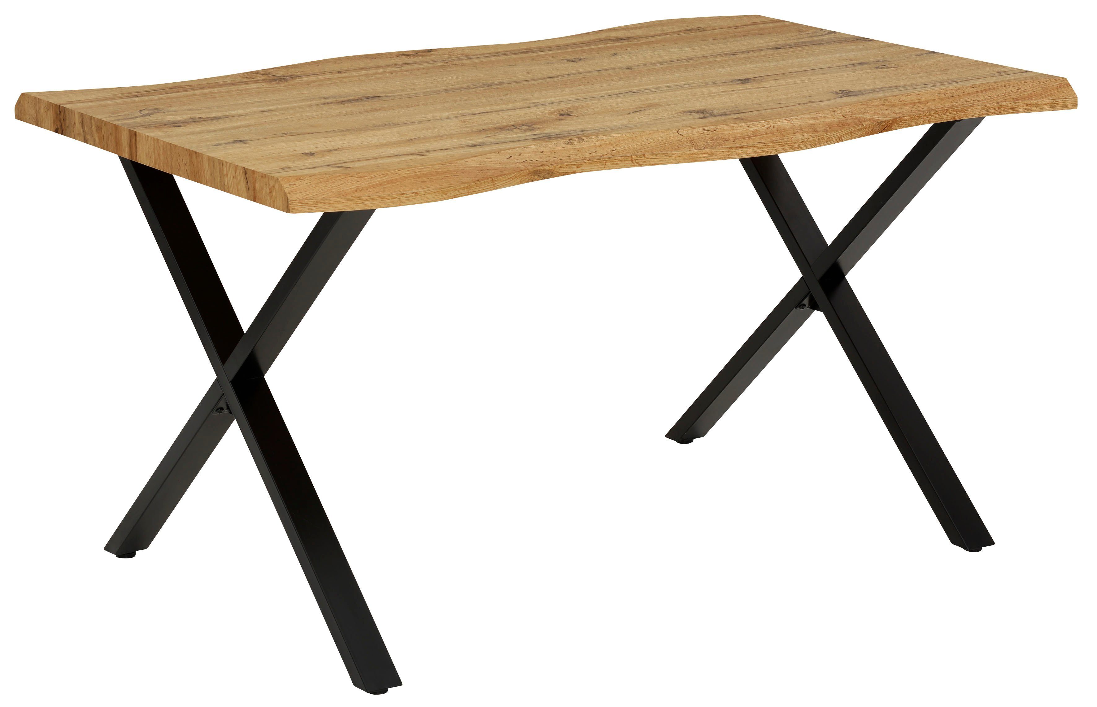 HELA Eettafel GRETA BESTSELLER Boomrandtafel (nabootsing), verschillende maten, 46mm dikte, keukentafel