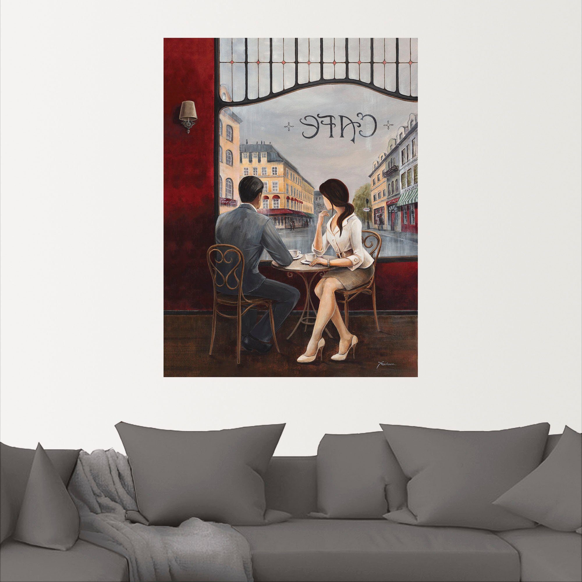 Artland Artprint Koffie als artprint van aluminium, artprint voor buiten, artprint op linnen, poster, muursticker