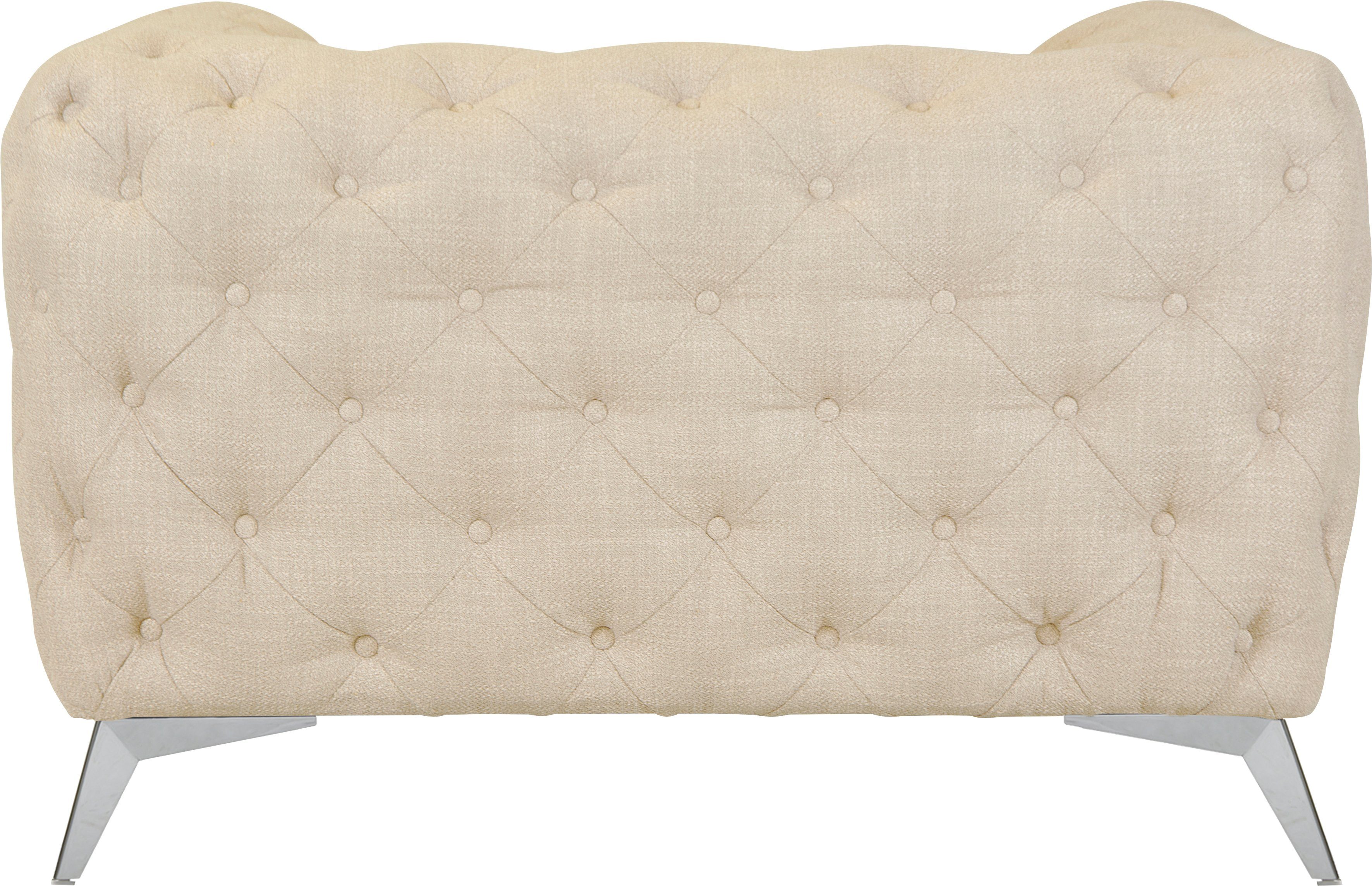Leonique Chesterfield-fauteuil Glynis Fauteuil luxueuze capitonnage, moderne chesterfield look, kleur van de poten ter keuze