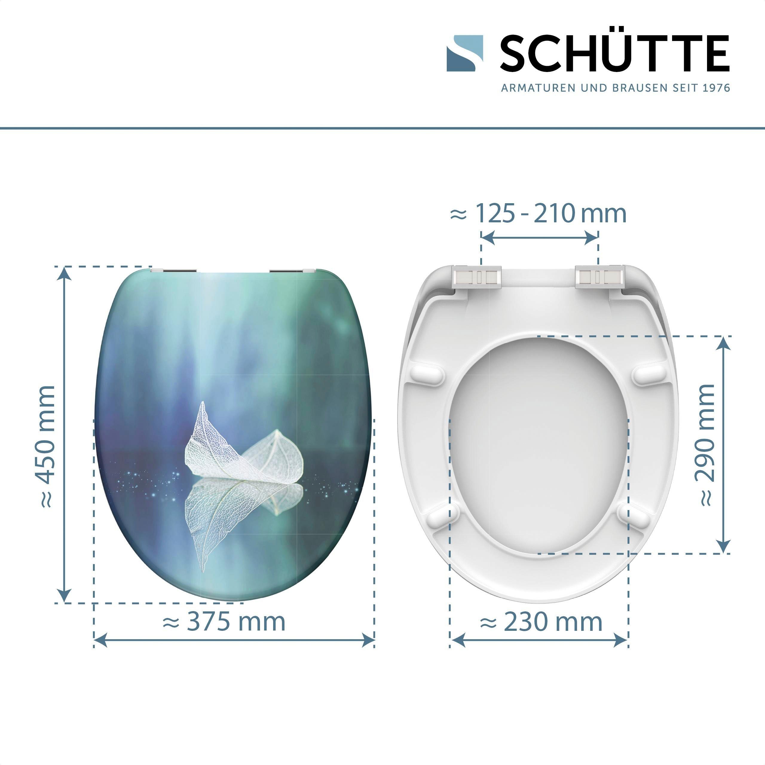 Schütte Toiletzitting Fallen Leaf Duroplast, met soft-closemechanisme