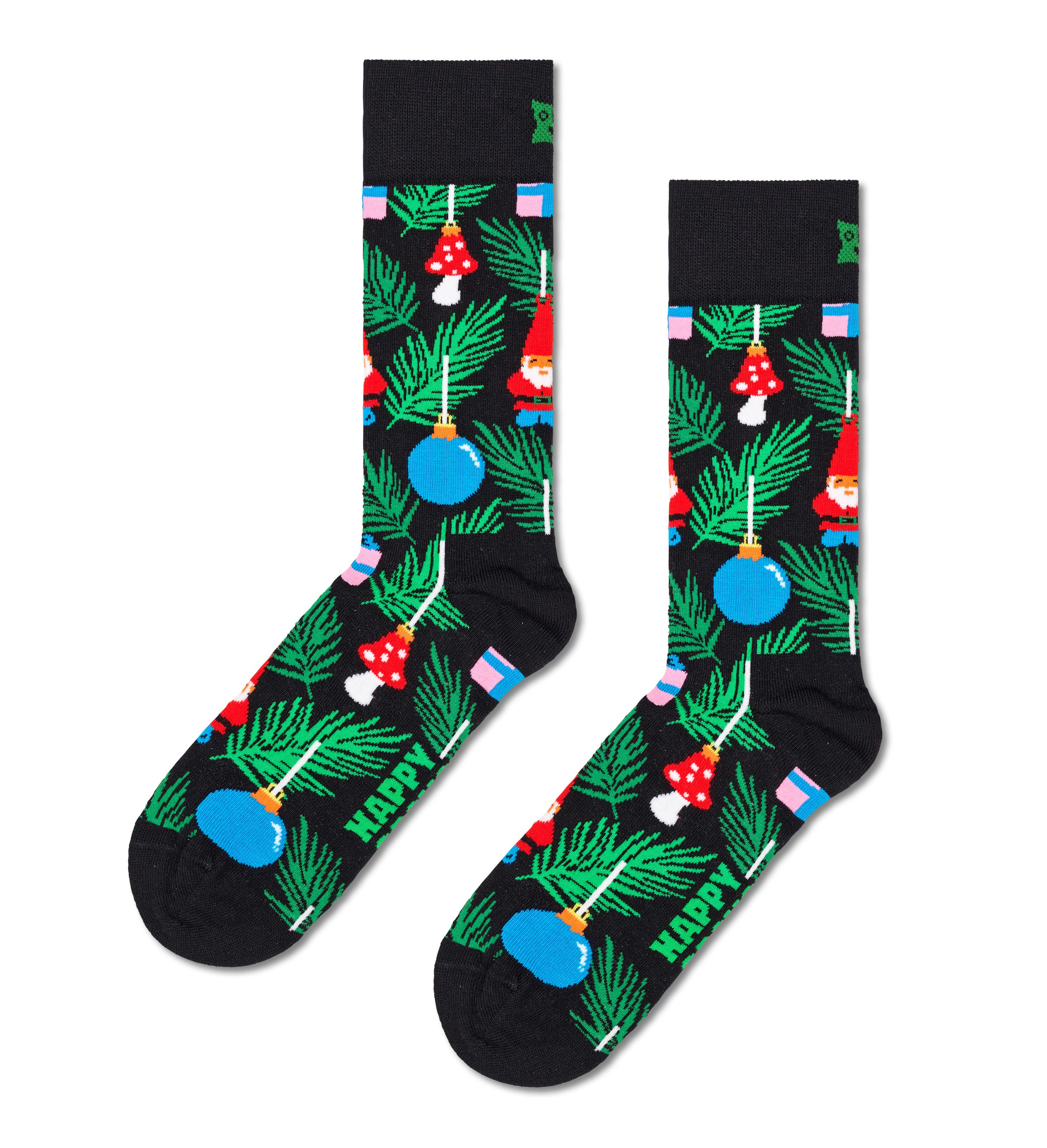 Happy Socks Lange sokken met kerstachtige motieven (Set van 2)