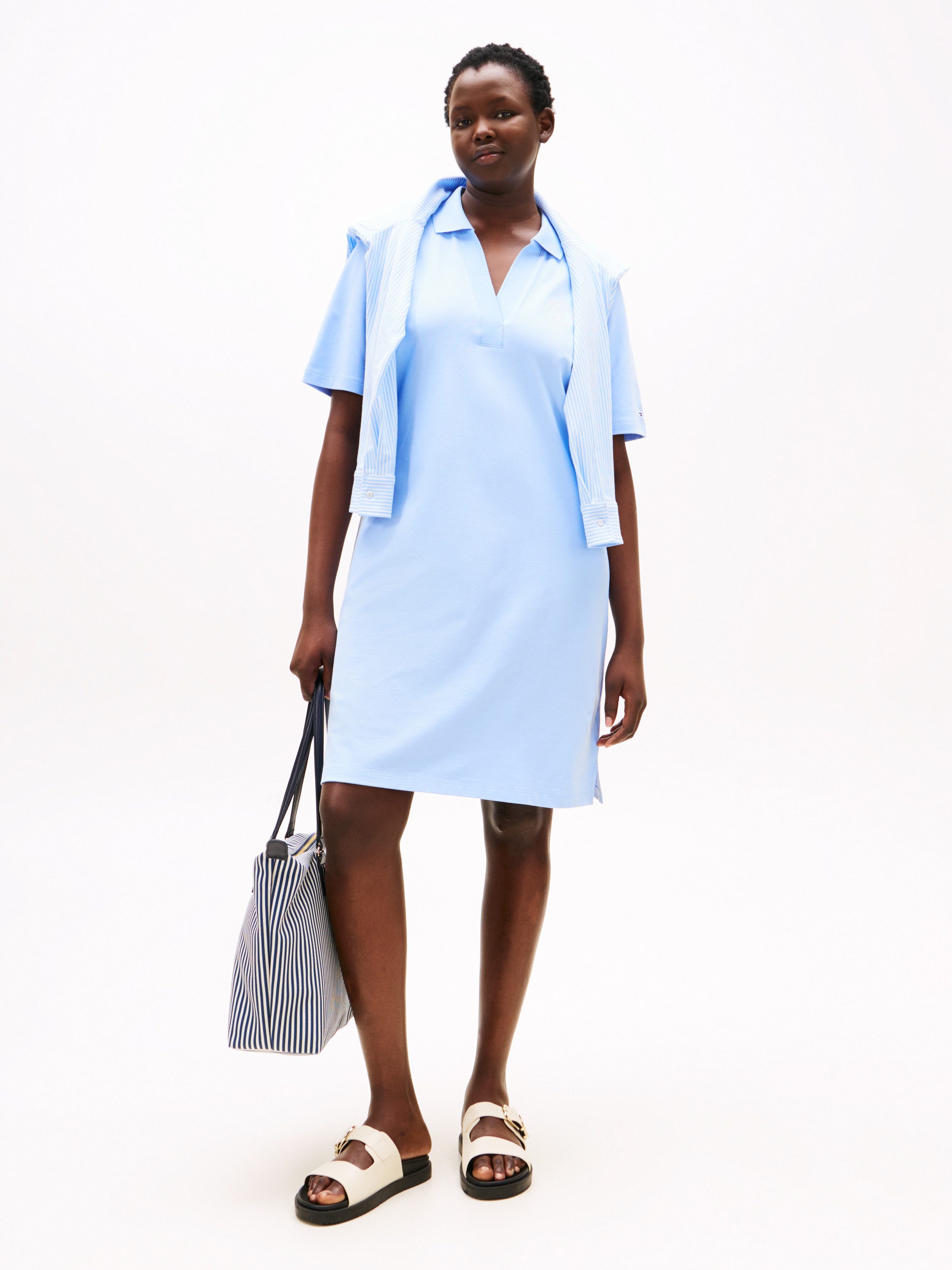 Tommy Hilfiger Curve Polojurk CRV OPEN-NK STAMP REG POLO DRESS