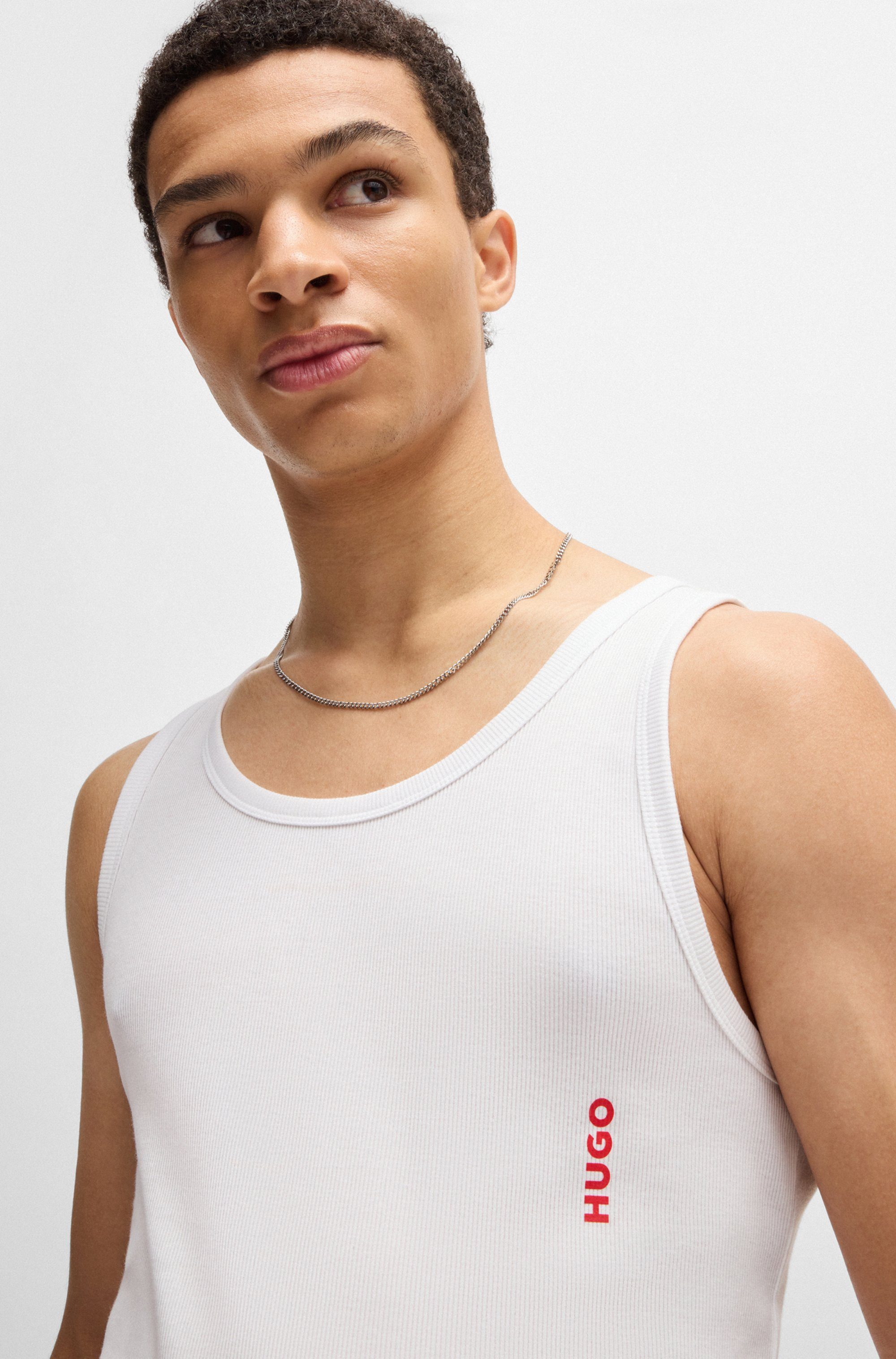 HUGO underwear Tanktop Twin Pack met merketiket in contrastkleur (set, 2-delig)