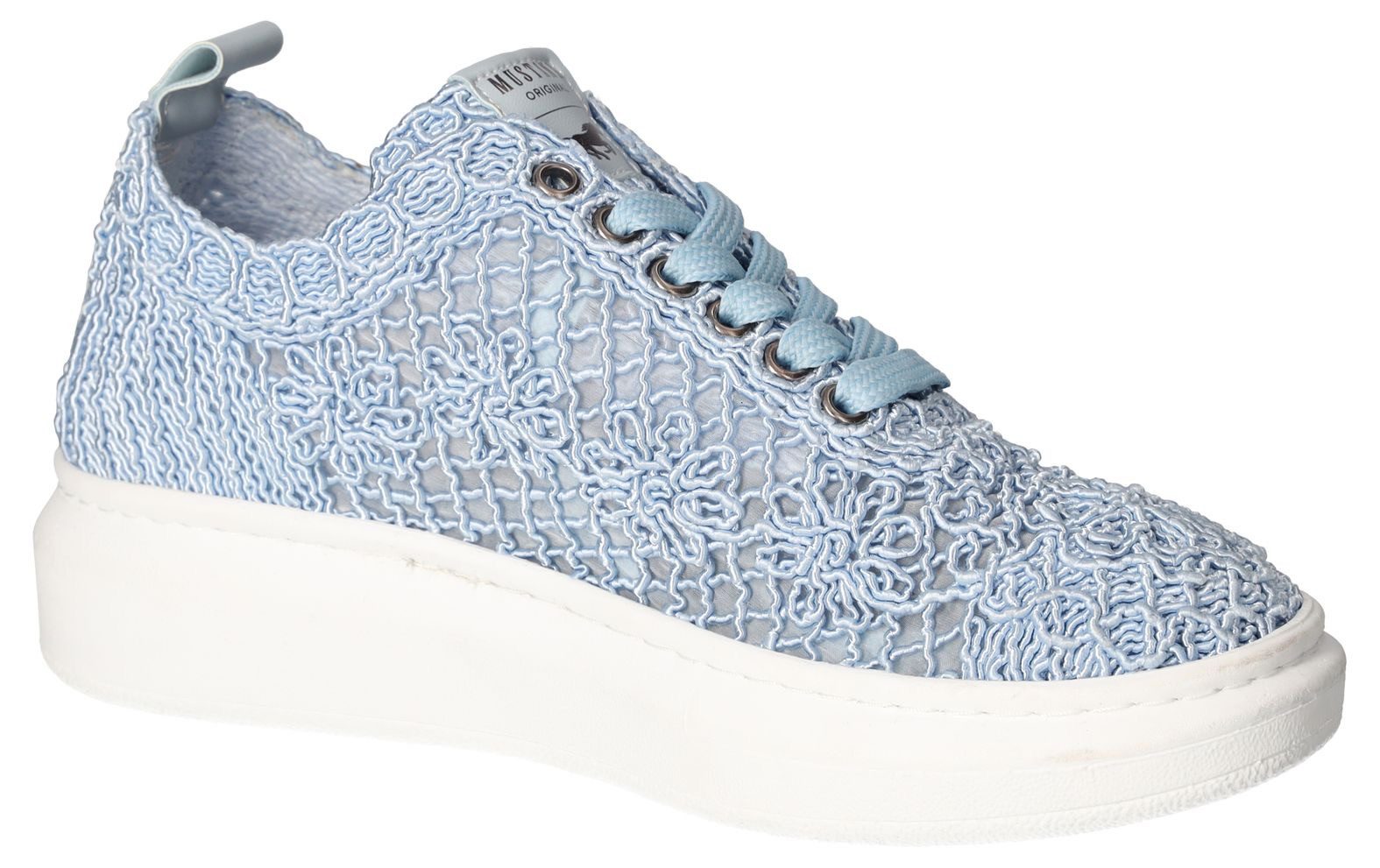 Mustang Shoes Sneakers , plateausneaker, veterschoen met sleehak