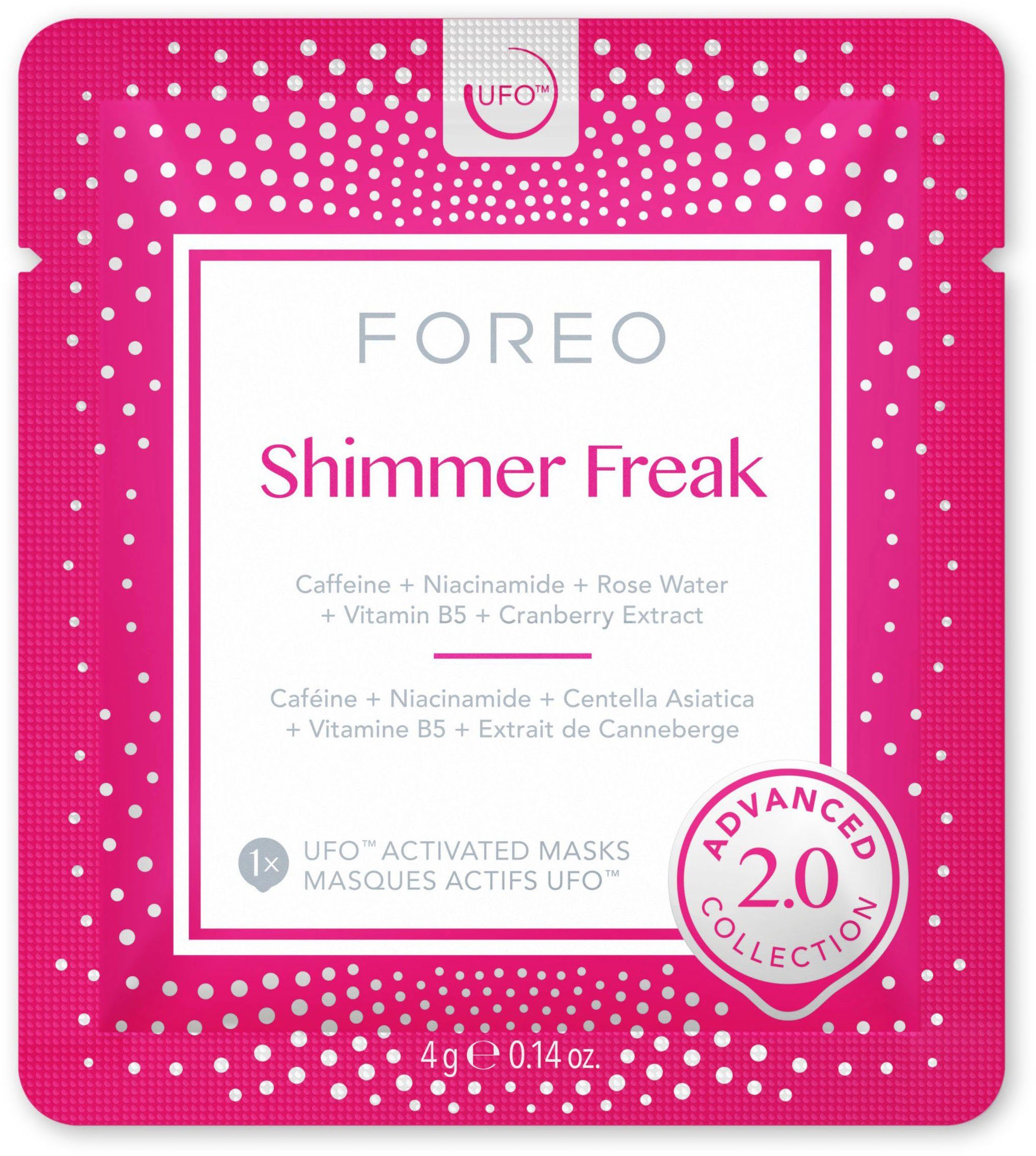 FOREO Gezichtsmasker UFO™ Mask Shimmer Freak 2.0 compatibel met ufo™ & ufo™ mini (set, 6-delig)